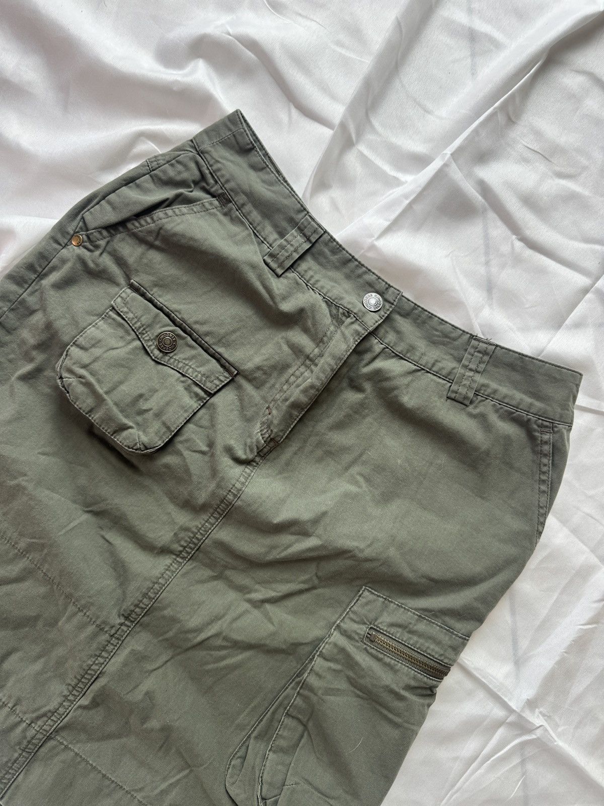 If Six Was Nine Diesel Style Vintage Military Cargo Y2K Skirt Size 29" - 2 Thumbnail