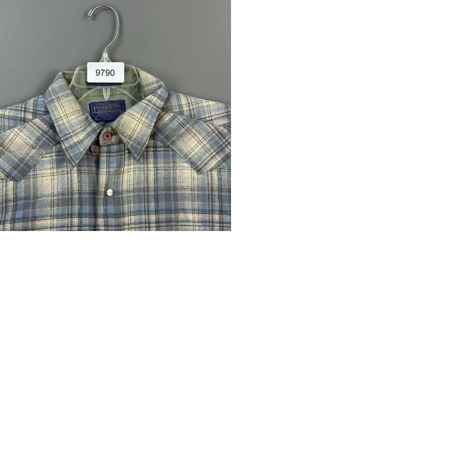 Pendleton VINTAGE Pendleton Shirt Mens M Wool Pearl Snap Western Wear USA Shirt Mens M Blue Plaid 70s Classic Cowboy Western Mens Size US M / EU 48-50 / 2 - 10 Thumbnail