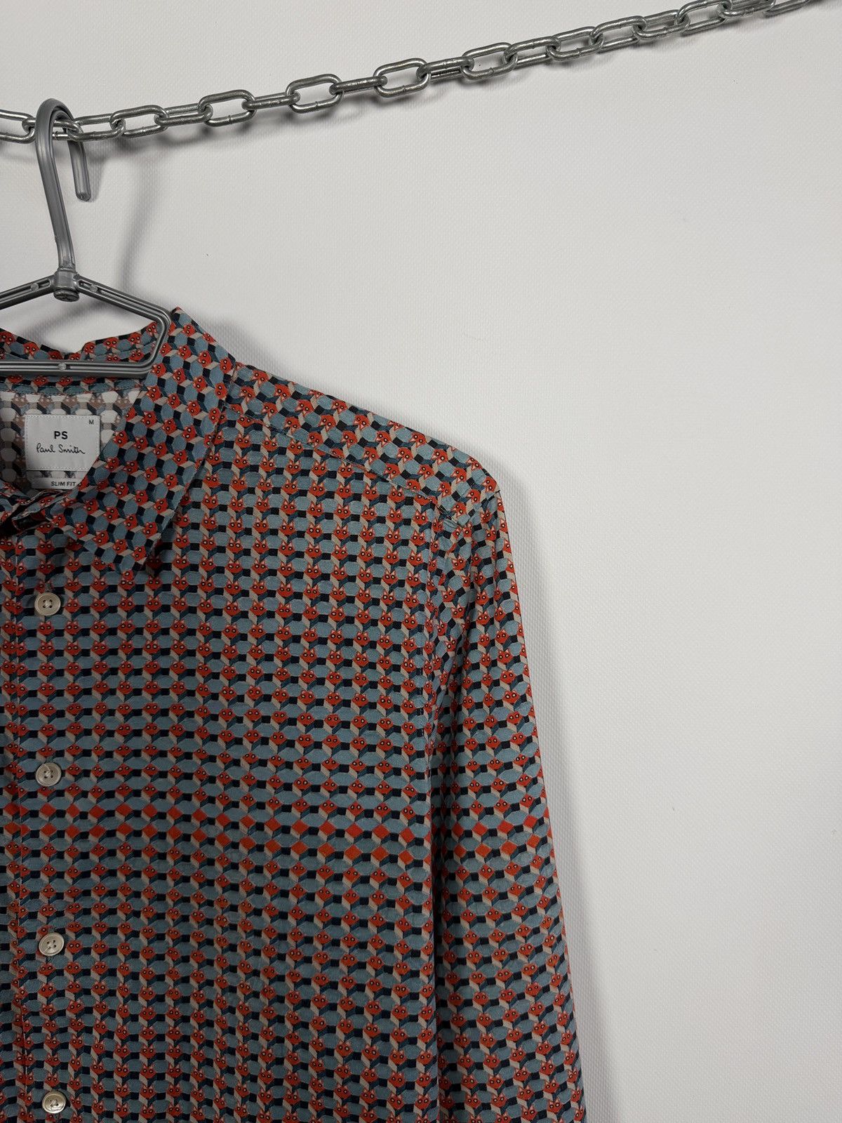 Paul Smith Paul Smith Long Sleeve Geometric Shirt Button Up Slim Fit Size US M / EU 48-50 / 2 - 2 Thumbnail