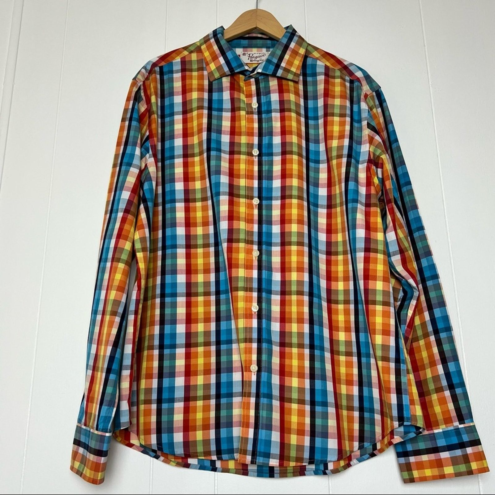Original Penguin Penguin Bright Multi Check Button Up Shirt Men’s Size XL Size US XL / EU 56 / 4 - 6 Thumbnail