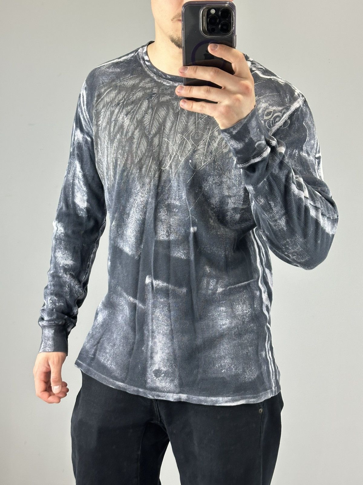 Kayden K Kayden K longsleeve mens avantgarde rock affliction trippnyc Size US XL / EU 56 / 4 - 9 Thumbnail