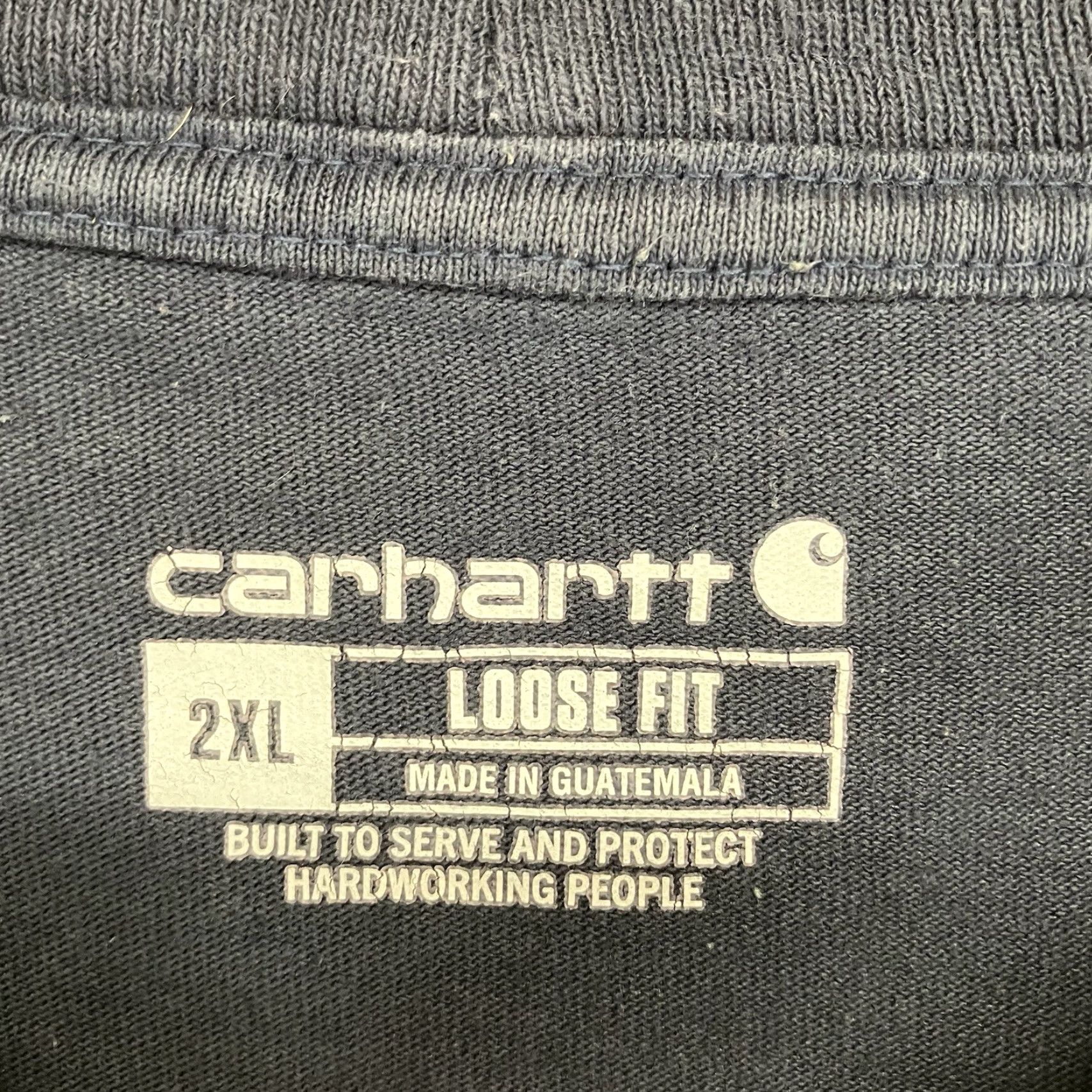 Carhartt Carhartt Mens T-Shirt 2XL Short Sleeve Loose Fit All Cotton Faded Navy 2022 Size US XXL / EU 58 / 5 - 3 Thumbnail