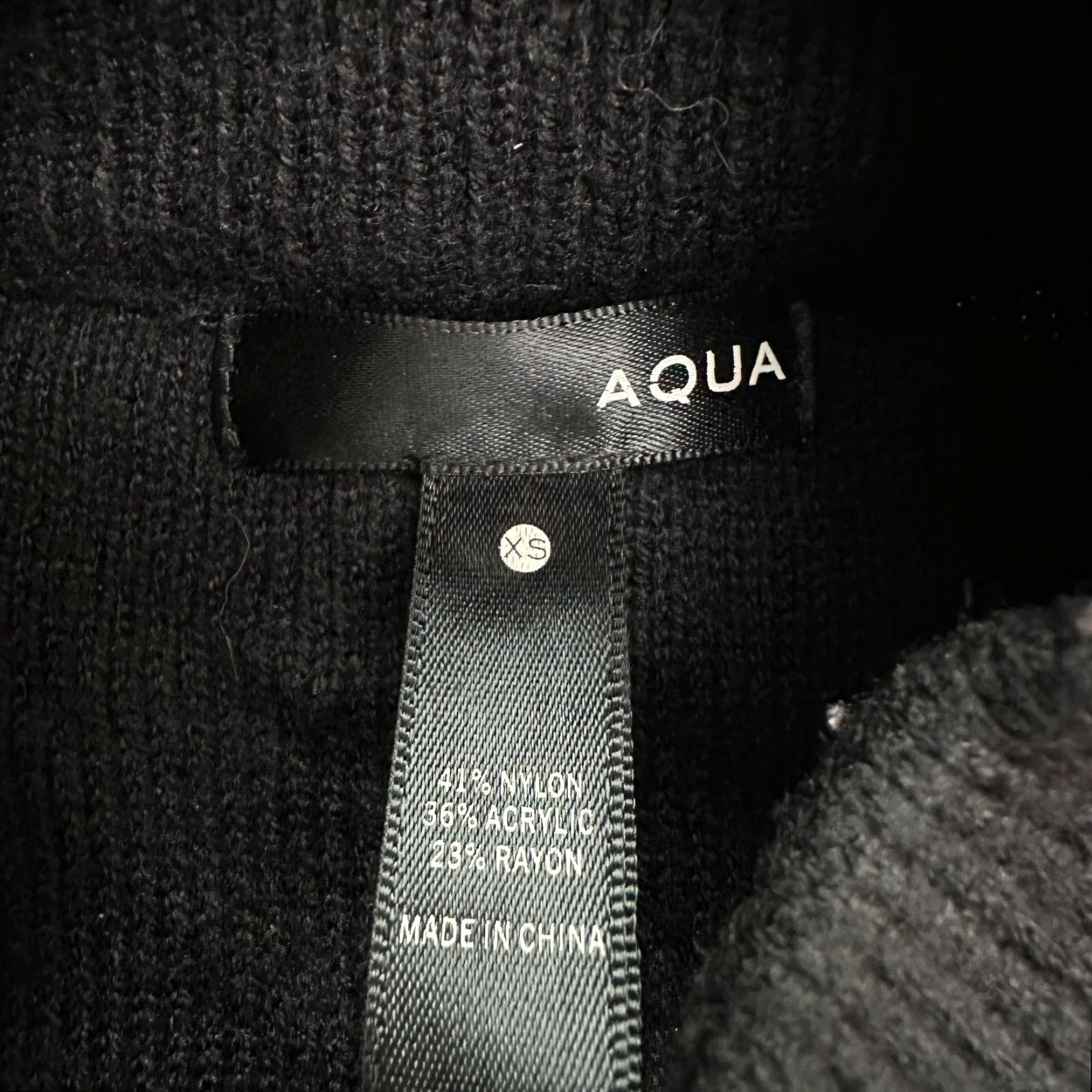 AQUA Aqua Pullover Sweater Womens XS Black White Striped Mock Neck Size XS / US 0-2 / IT 36-38 - 7 Thumbnail