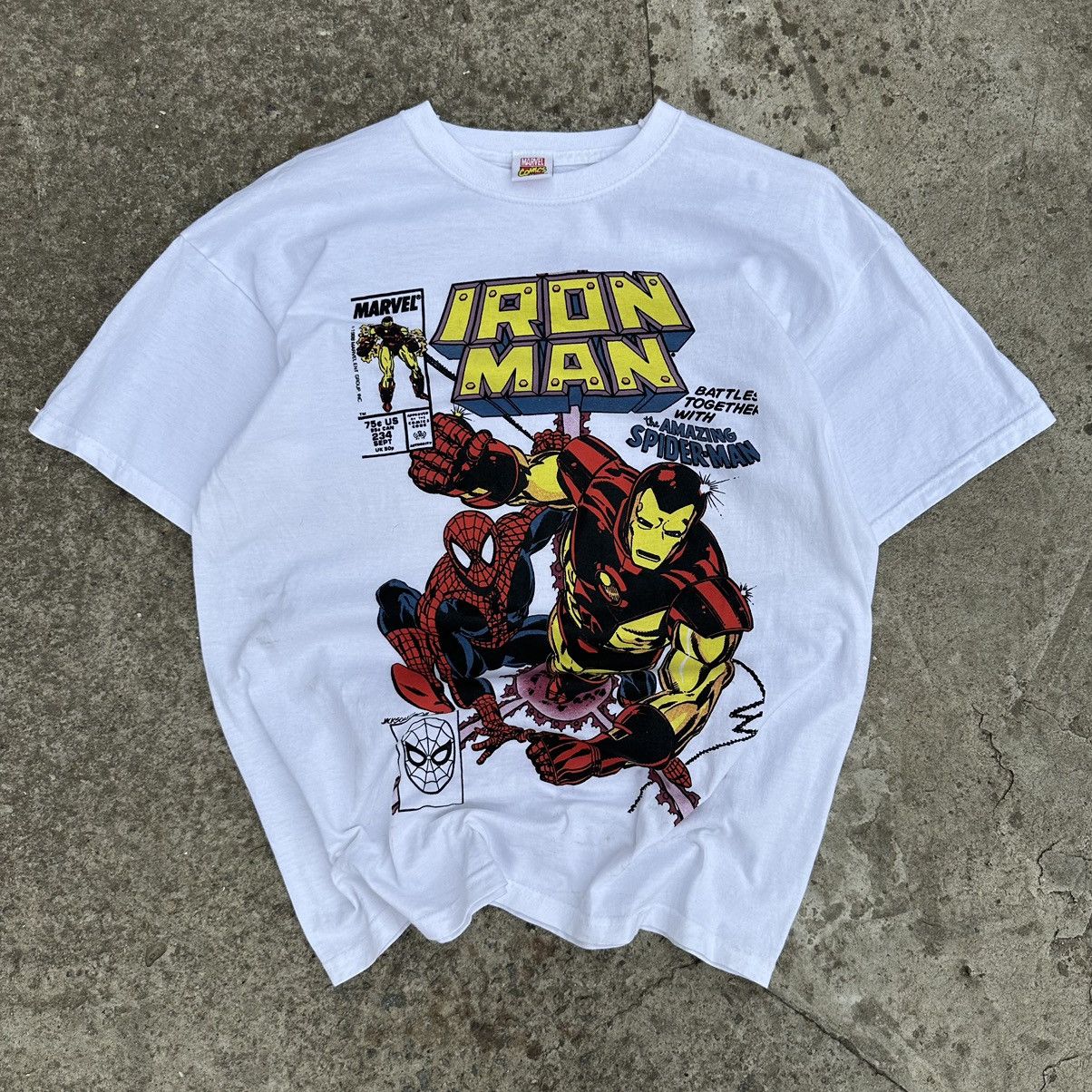 Marvel Comics × Vintage Vintage T-shirts Marvel Comics Iron Man Spider Man Used Y2K Size US S / EU 44-46 / 1 - 1 Thumbnail