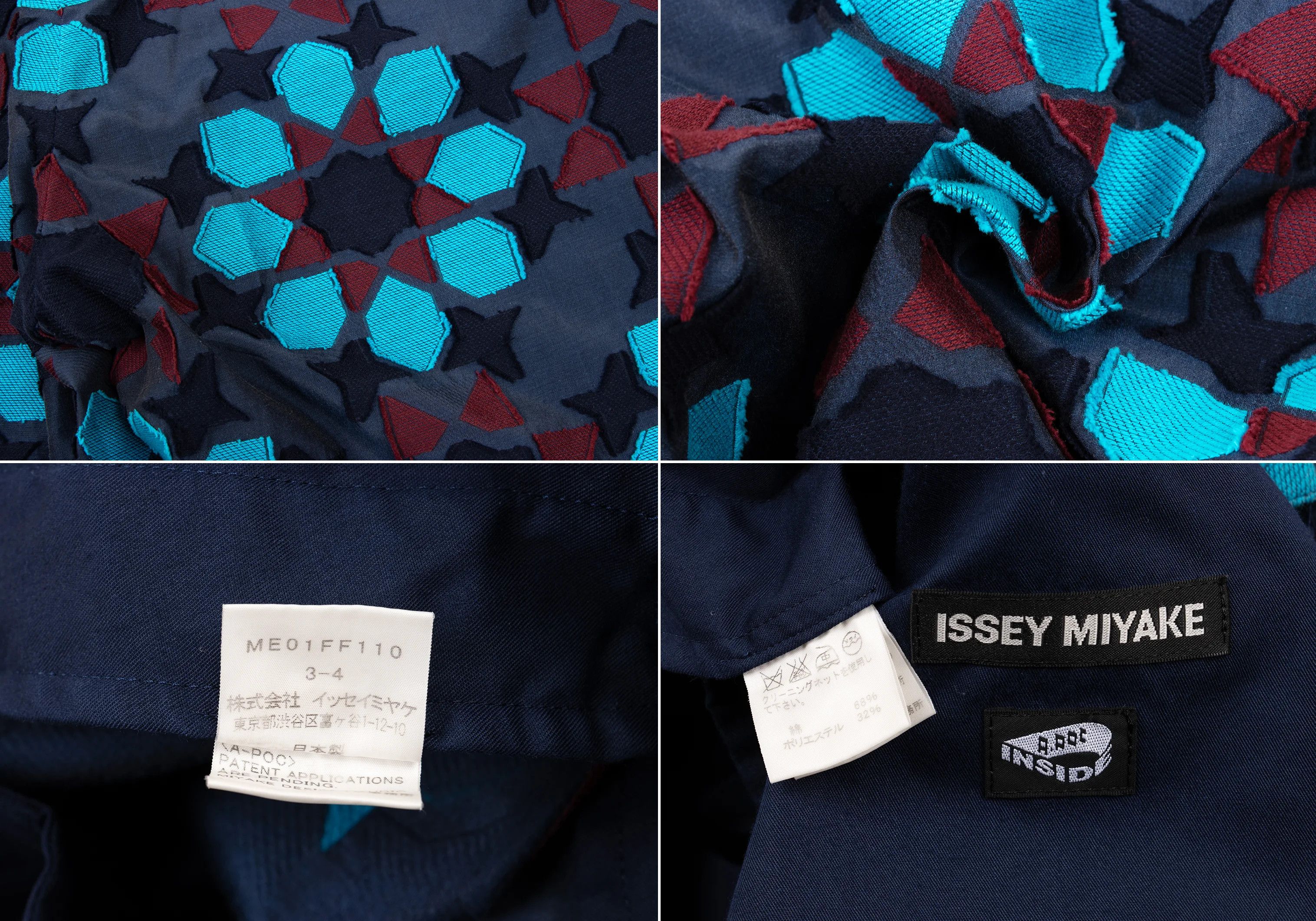 Issey Miyake A-POC INSIDE Jacquard Pants in Navy and Light Blue Size US 34 / EU 50 - 18 Thumbnail