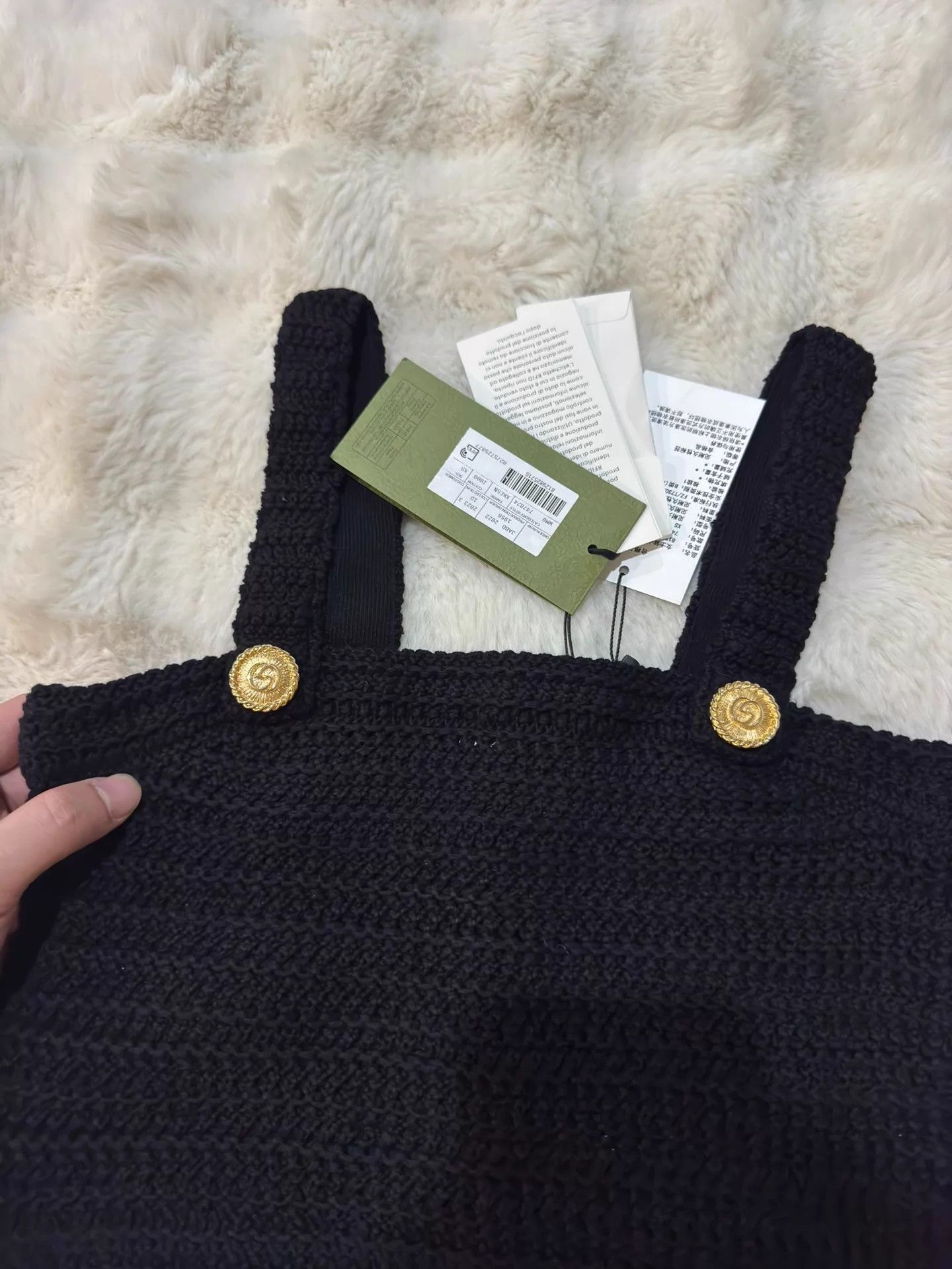 Gucci Gucci Black & Gold Buckle Woven Cami Top XS Size XS / US 0-2 / IT 36-38 - 4 Thumbnail