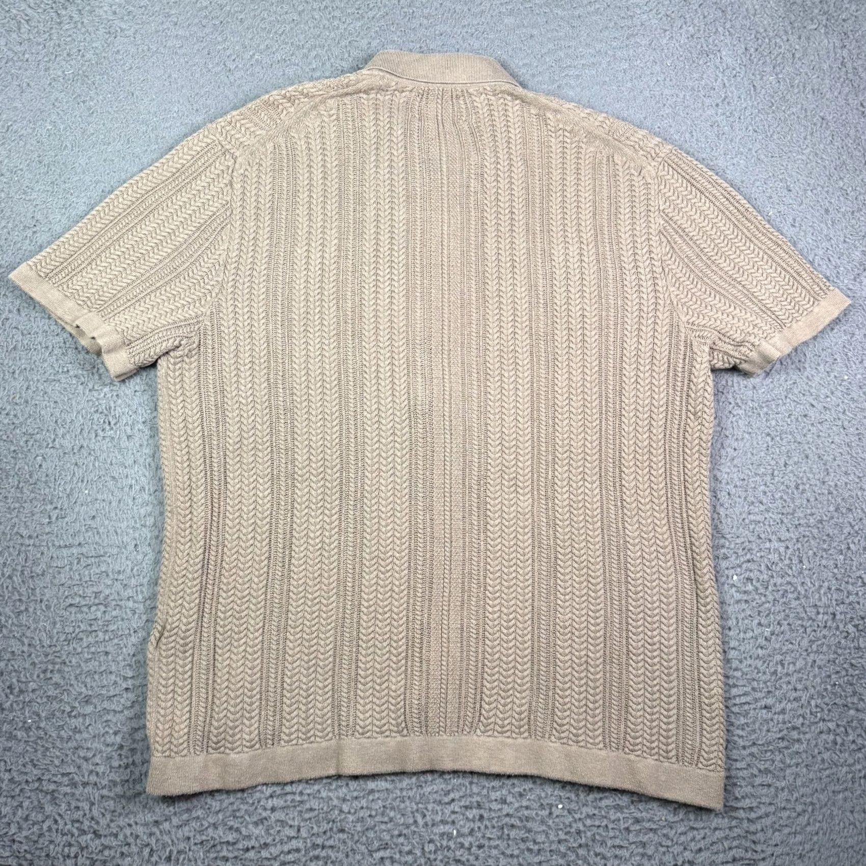 Abercrombie & Fitch Abercrombie & Fitch Shirt Mens L Brown Knit Button-Up Collared Polo Short Sleeve Vintage No Size US L / EU 52-54 / 3 - 6 Thumbnail