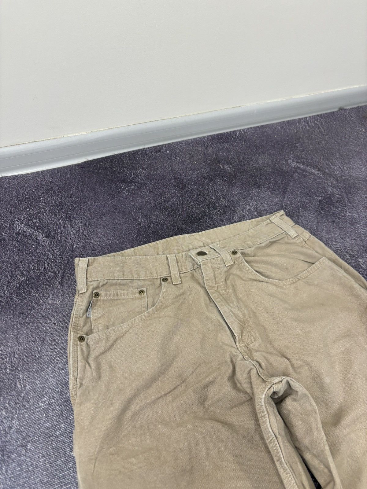 Carhartt Vintage Carhartt USA Cream Work Hype Baggy Pants Size US 33 - 13 Thumbnail