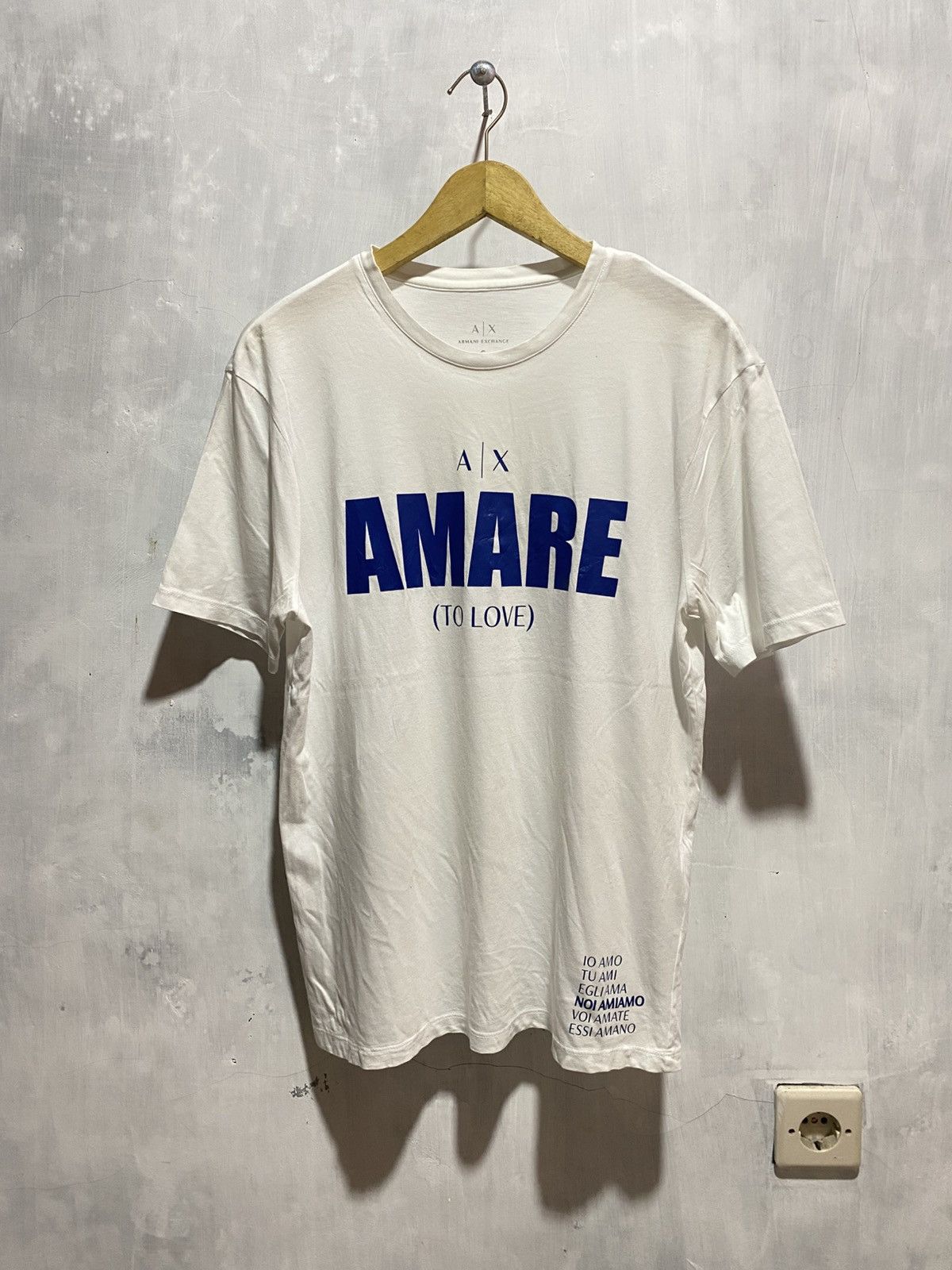 Armani Exchange 2000s armani exhange amare to love pima cotton tshirt Size US M / EU 48-50 / 2 - 1 Thumbnail