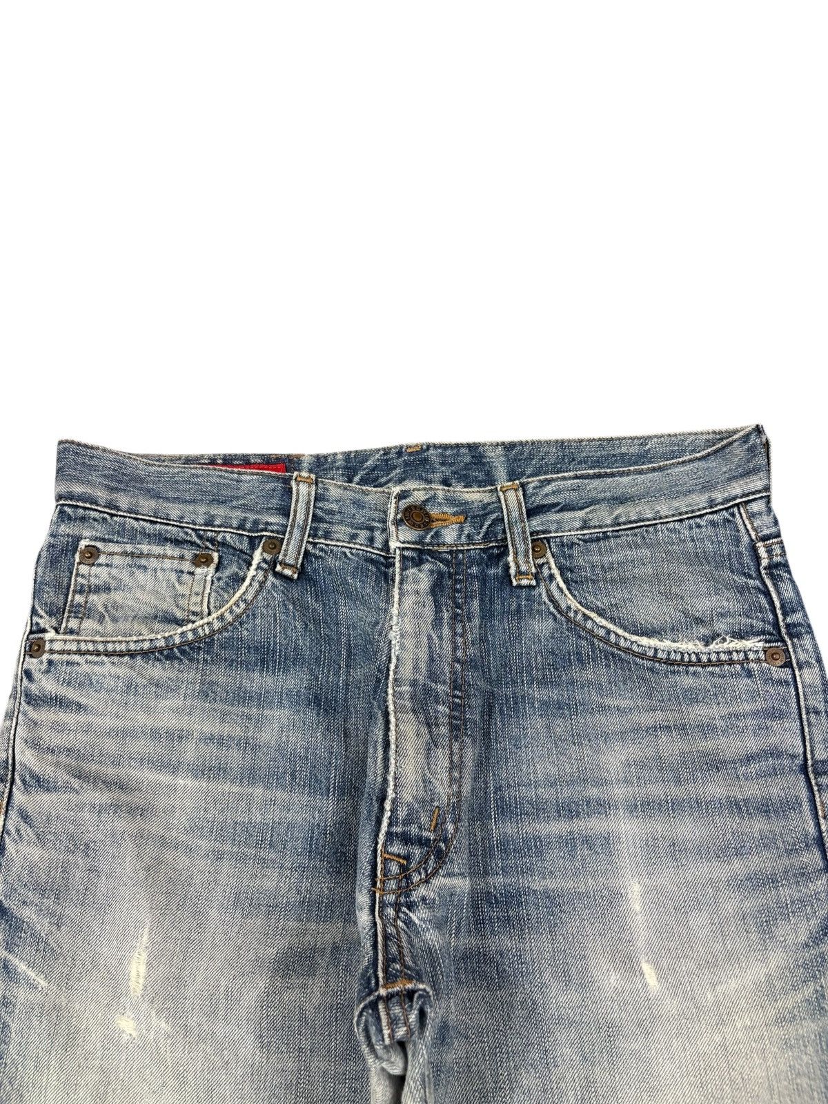 Edwin Vintage Japanese Edwin 503 Rebel Distressed Flare Jeans Size US 30 / EU 46 - 4 Thumbnail