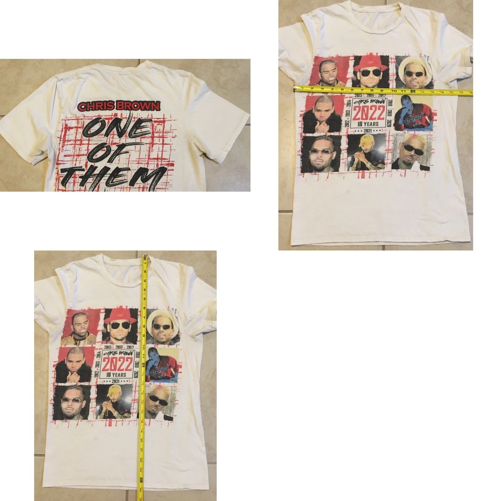 Vintage VINTAGE Chris Brown 2022 Faded Distress Tour Shirt XS S AOP Concert Hip Hop Rock Graphic Tee Mens Size US XS / EU 42 / 0 - 9 Thumbnail