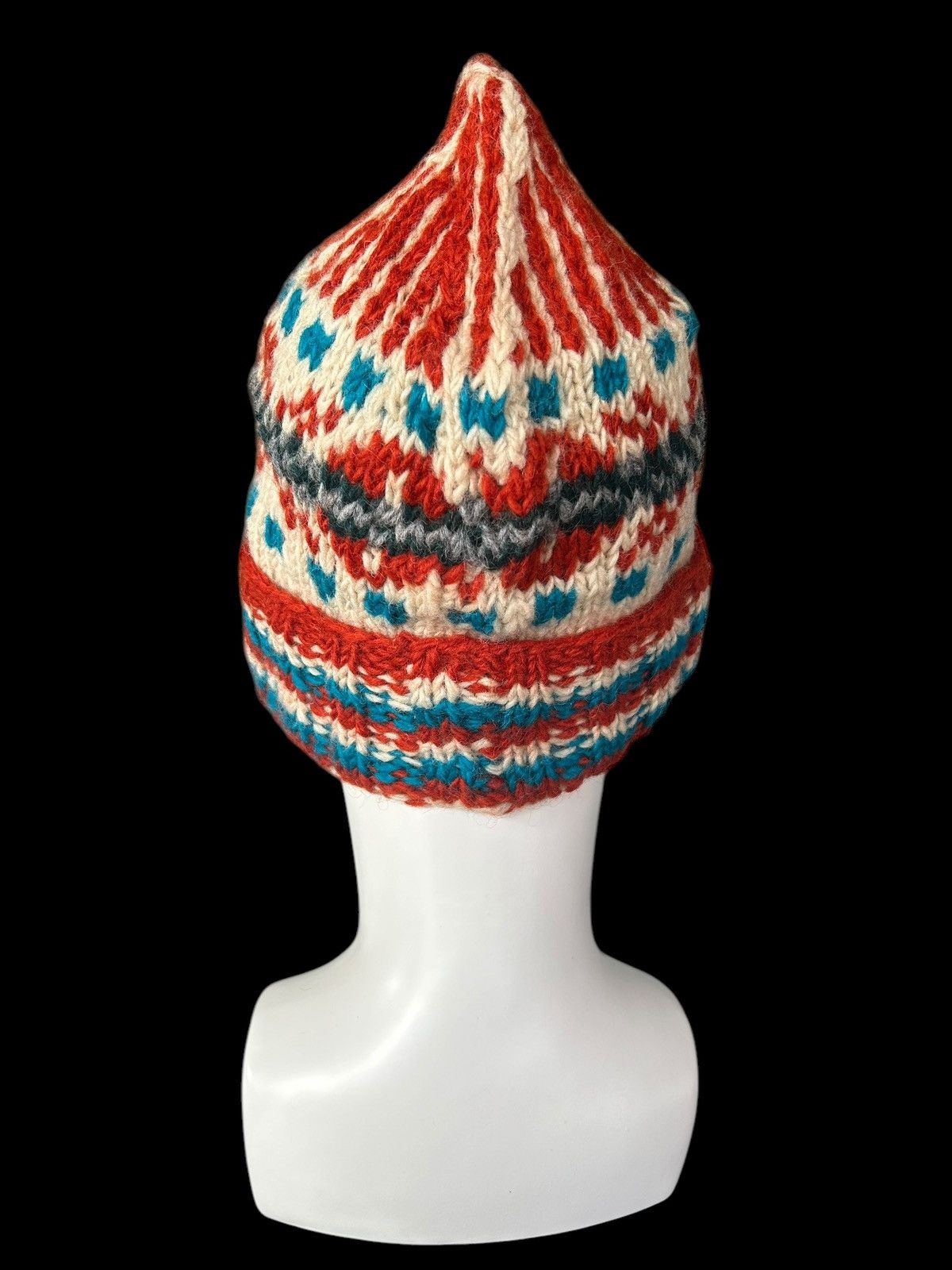 Japanese Brand × Kapital × Vintage Crochet Knitted Handmade Beanie Hats ☠️☠️ Size ONE SIZE - 3 Thumbnail