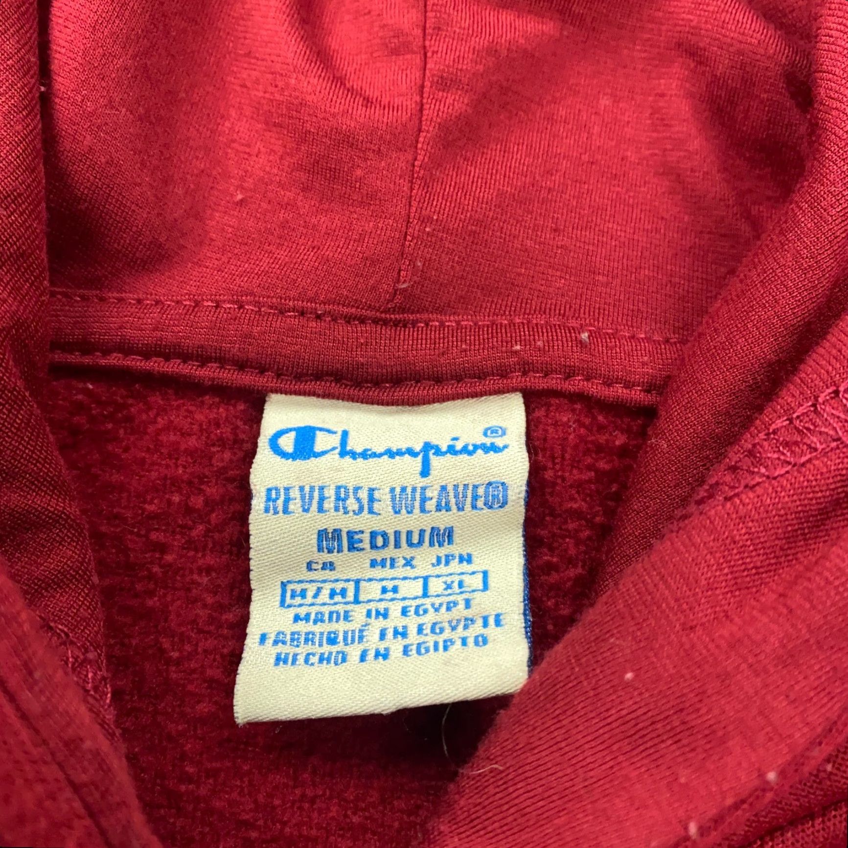 Champion Champion Hoodie Womens Medium Cropped Reverse Weave Boxy Old English Red Oversized Hooded Pullover Size M / US 6-8 / IT 42-44 - 3 Thumbnail