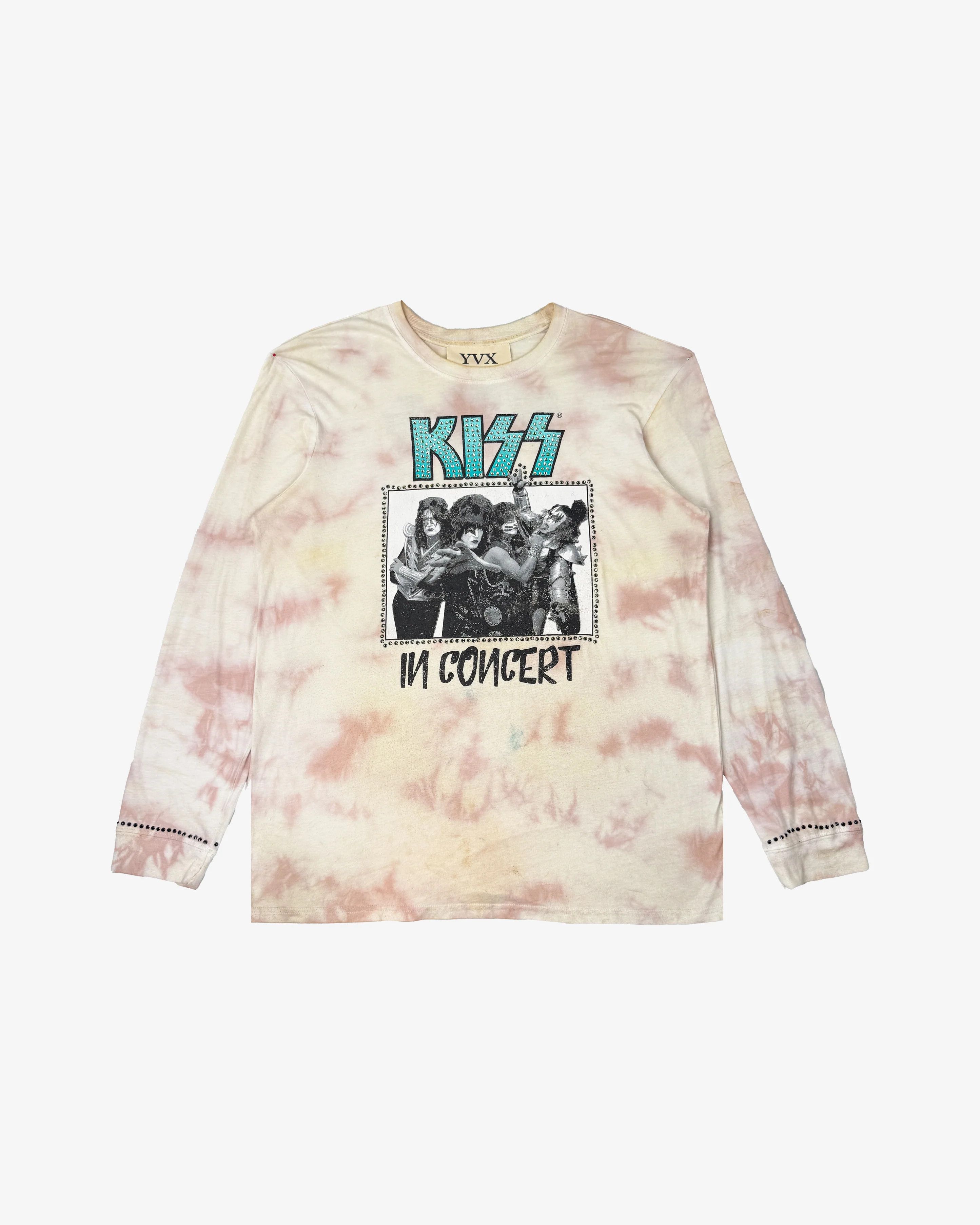 Vintage Hand Studded KISS "IN CONCERT" Vintage Long Sleeve Tee Size US XL / EU 56 / 4 - 1 Thumbnail