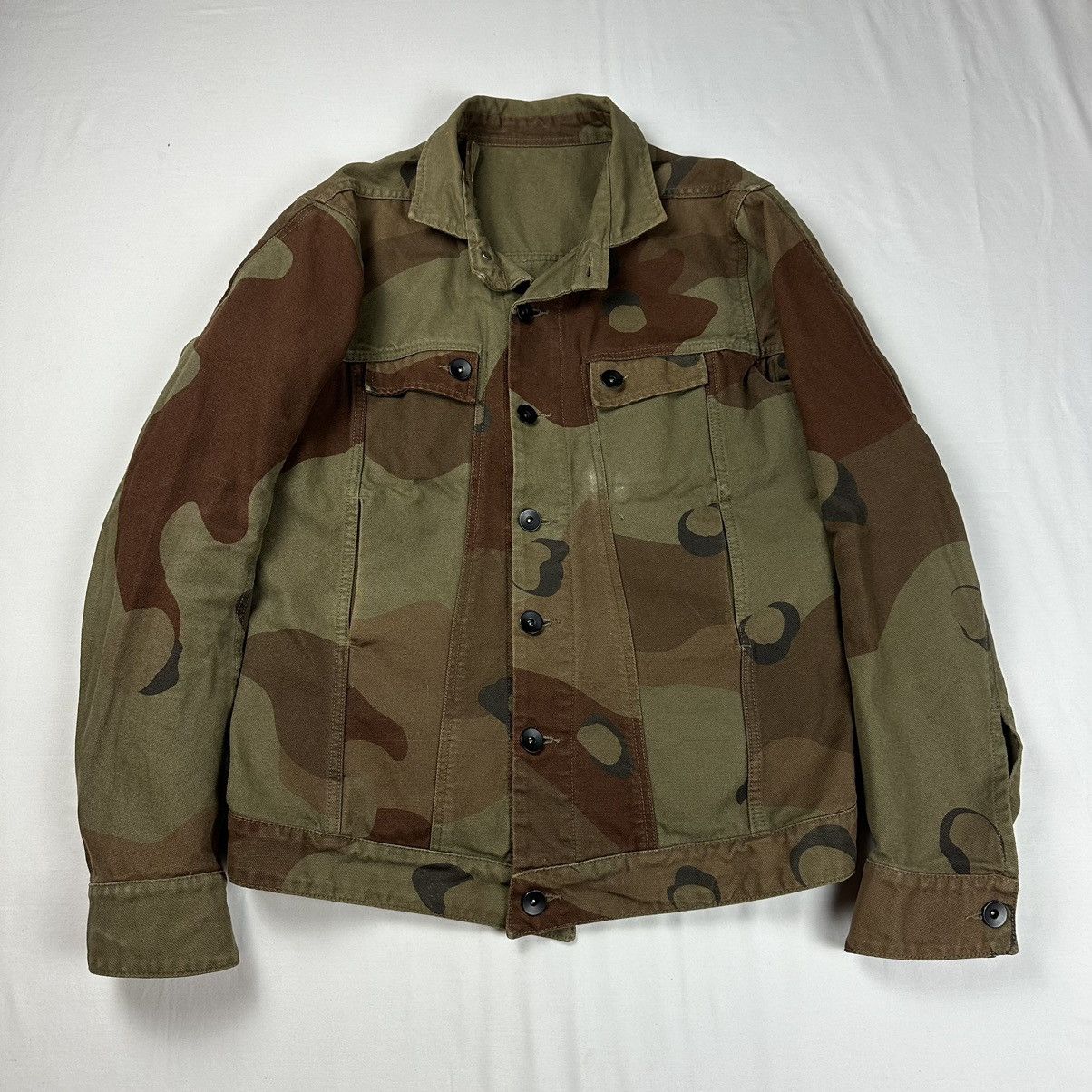 Boris Bidjan Saberi 11 By Boris Bidjan Saberi Camo Denim Jacket Size US L / EU 52-54 / 3 - 4 Thumbnail