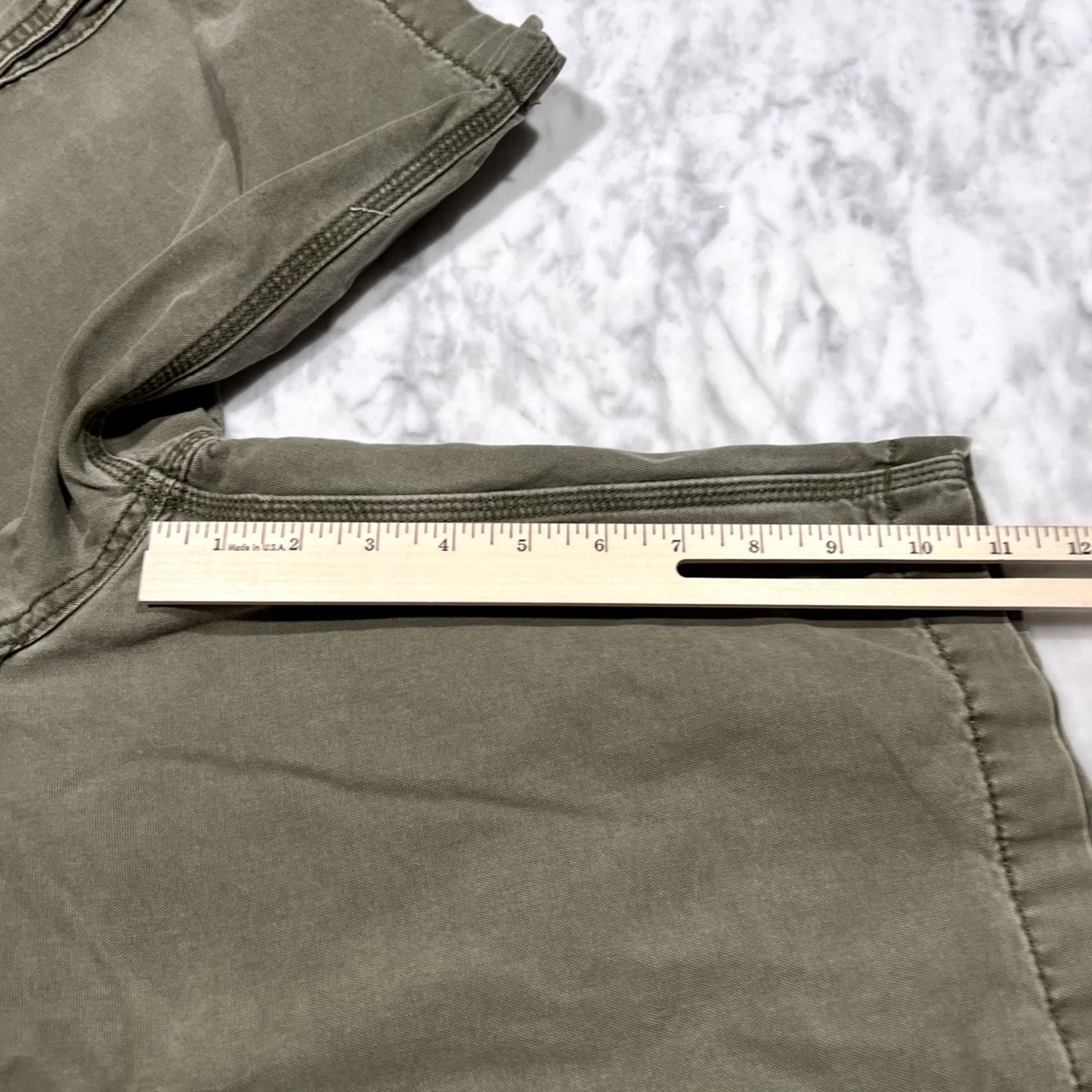 Carhartt Carhartt Mens Cargo Shorts - Green Canvas Workwear Size US 40 / EU 56 - 6 Thumbnail