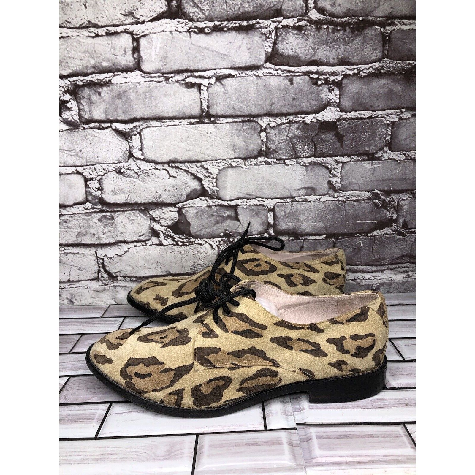 Other Penelope And Coco Leopard Print Suede Leather Oxfords Shoes Size US 10 / IT 40 - 1 Thumbnail