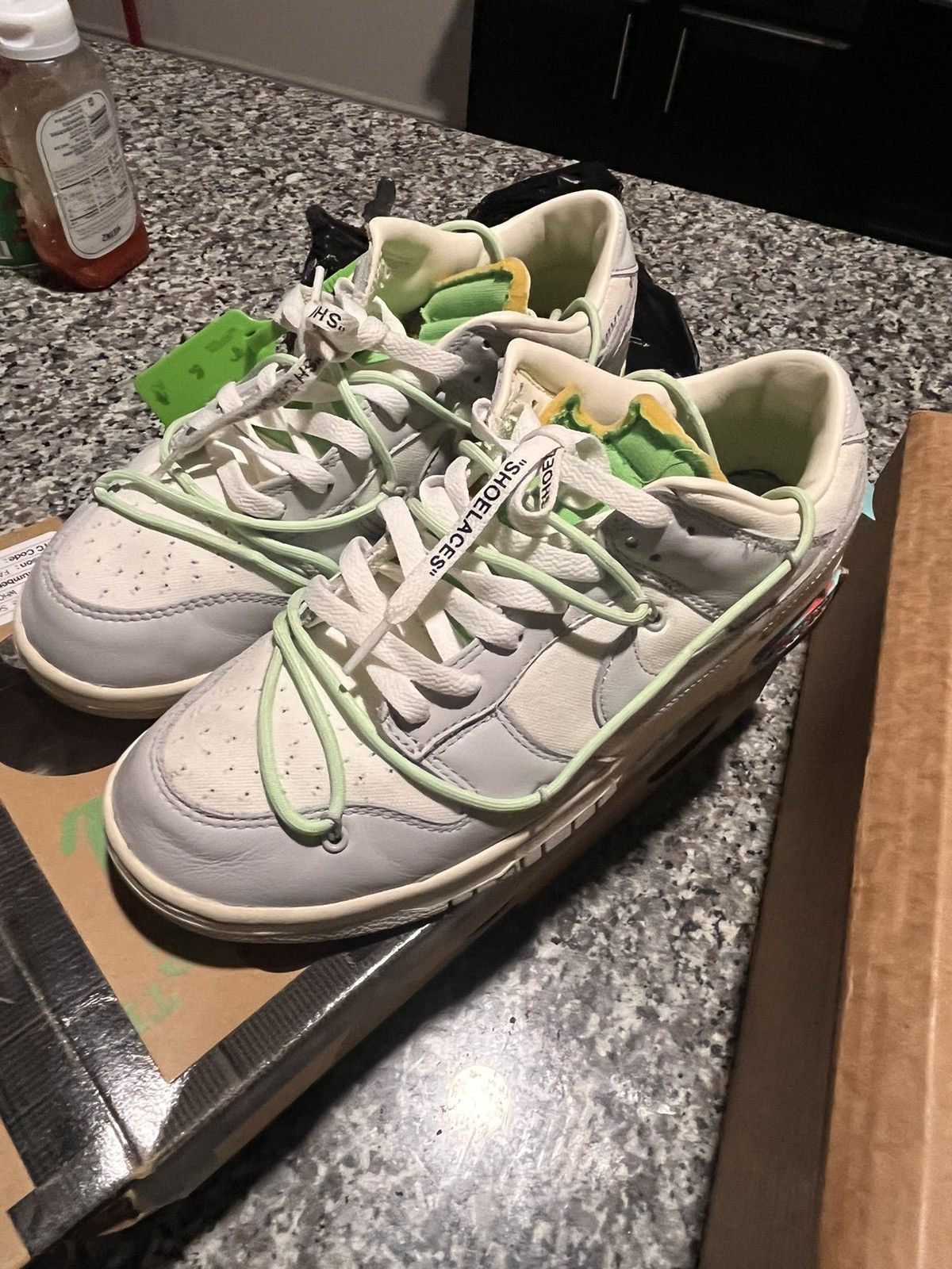 Nike × Off-White Nike Dunk Low A lot 7 Size US 10.5 / EU 43-44 - 1 Thumbnail