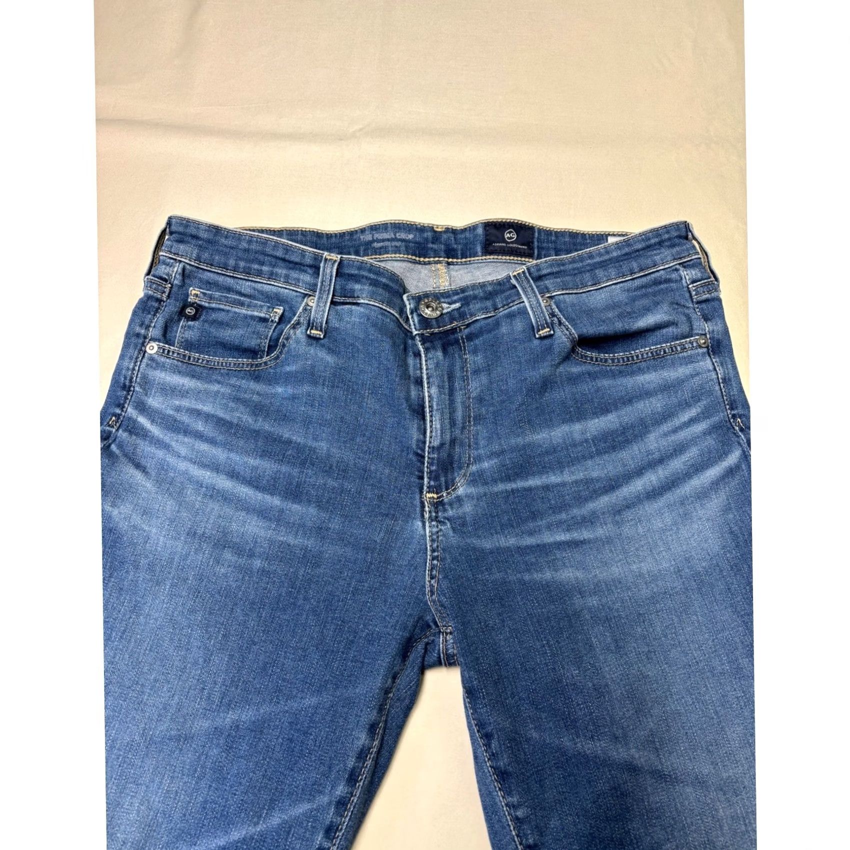 Vintage AG Adriano Goldschmied Cropped Denim Jeans - Premium Fit 31x25 Size 24" / US 00 / IT 34 - 2 Thumbnail