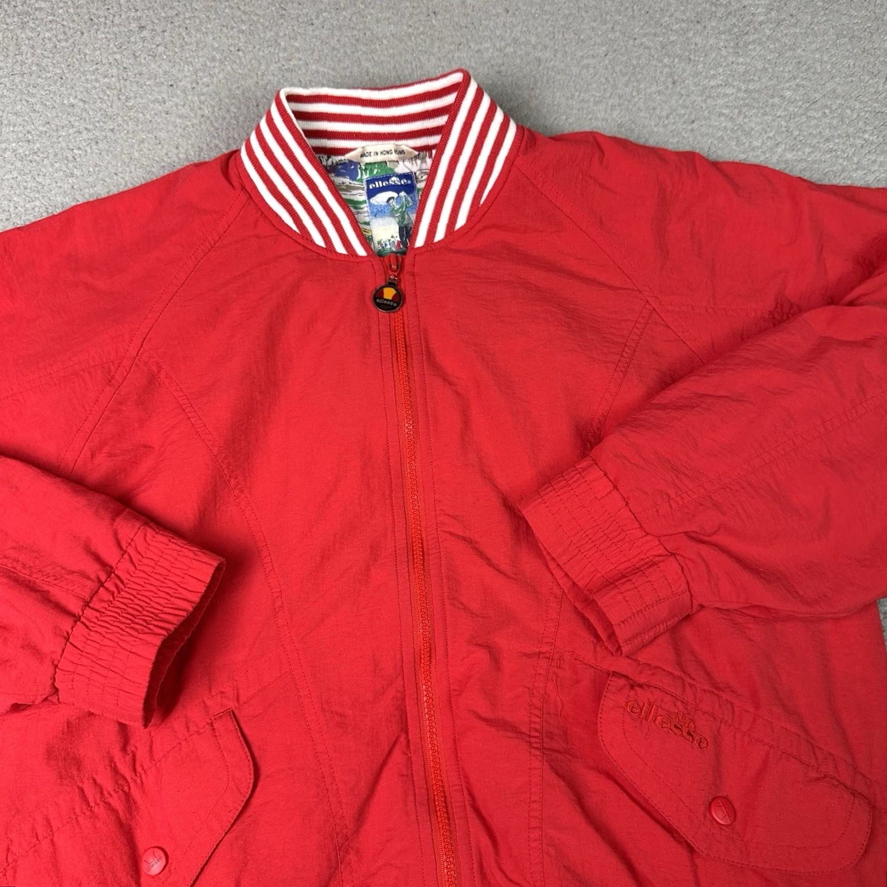 Ellesse Ellesse Jacket Adult M Red Windbreaker Logo Golf Zip Pockets Vintage Men Size US M / EU 48-50 / 2 - 4 Thumbnail