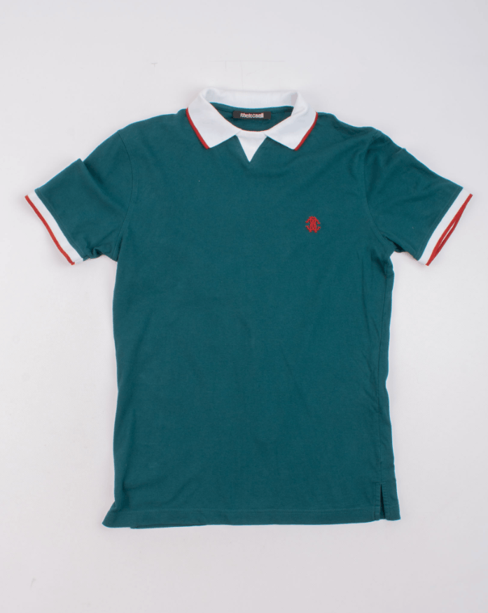 Roberto Cavalli Roberto Cavalli Pique Polo Shirt Green Size S Size US S / EU 44-46 / 1 - 1 Thumbnail