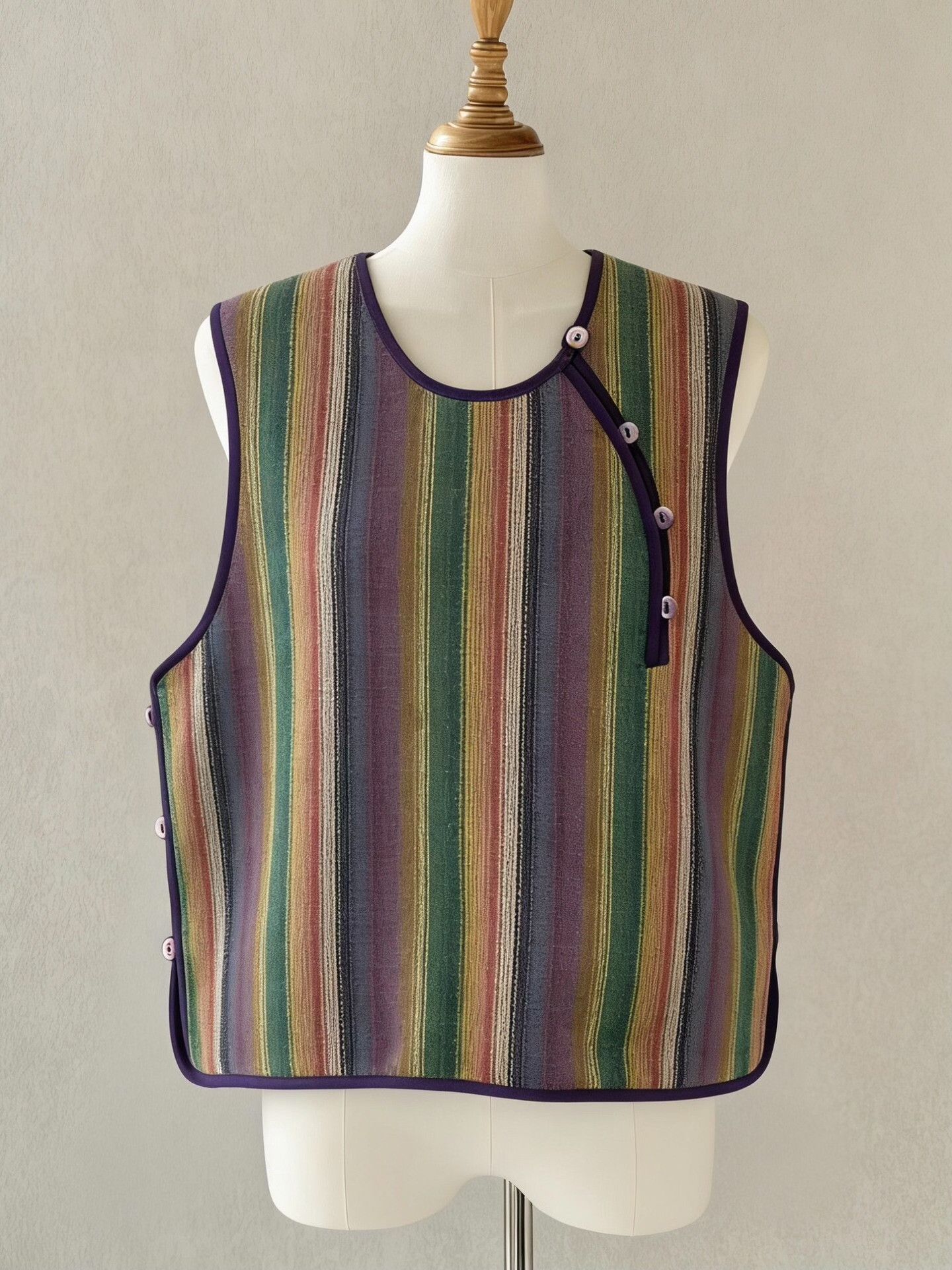 Saint Laurent Paris Kenzo JAP 1976AW Striped Vest Size M / US 6-8 / IT 42-44 - 1 Thumbnail
