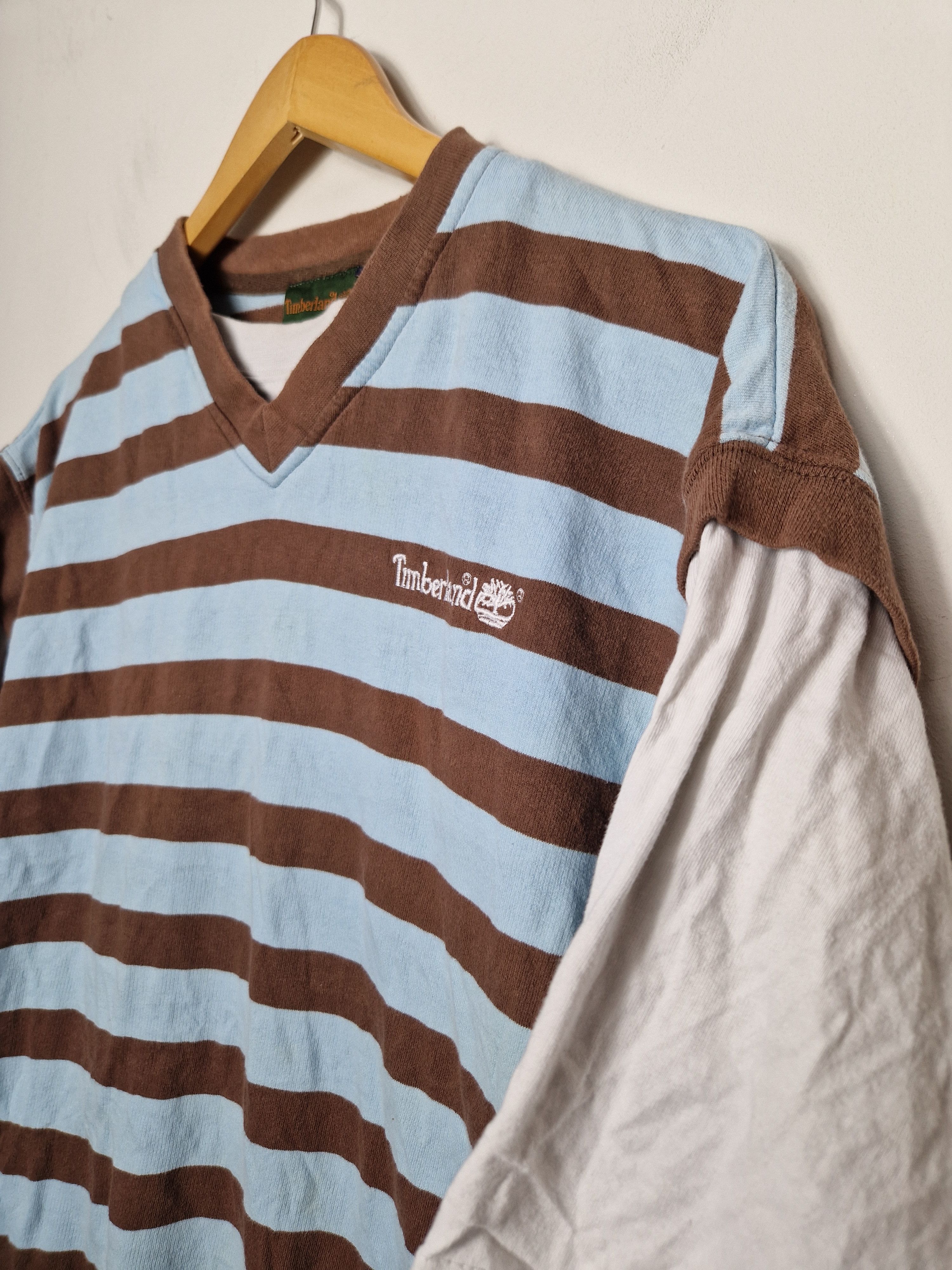 Timberland × Vintage Timberland vintage stripped vest t-shirt skate y2k Size US XL / EU 56 / 4 - 6 Thumbnail