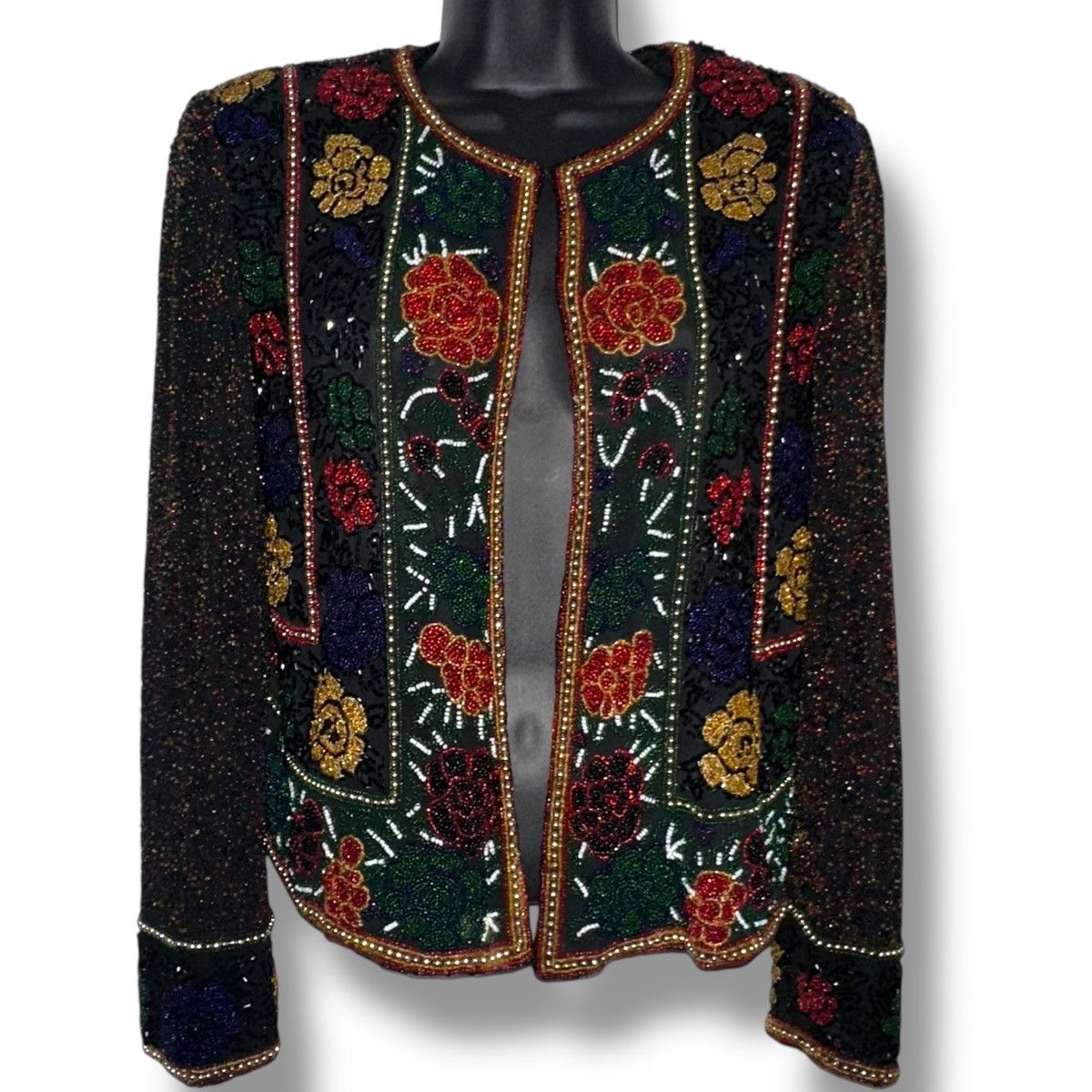 Other Vintage Papéll Boutique Evening floral beaded jacket Size S / US 4 / IT 40 - 1 Thumbnail