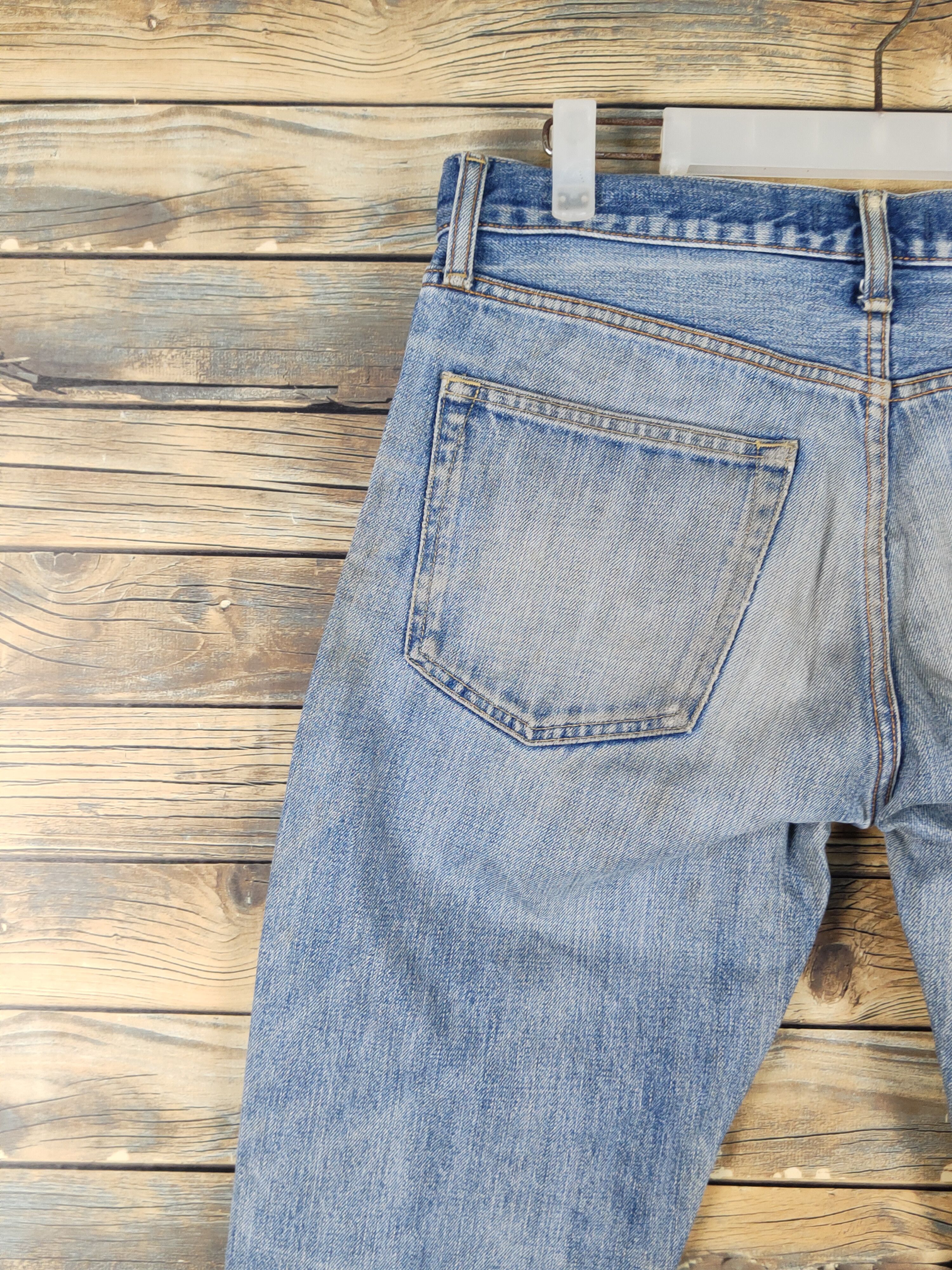 Japanese Brand Uniqlo Blue Distressed Ripped denim Jeans #W1710 Size US 30 / EU 46 - 8 Thumbnail