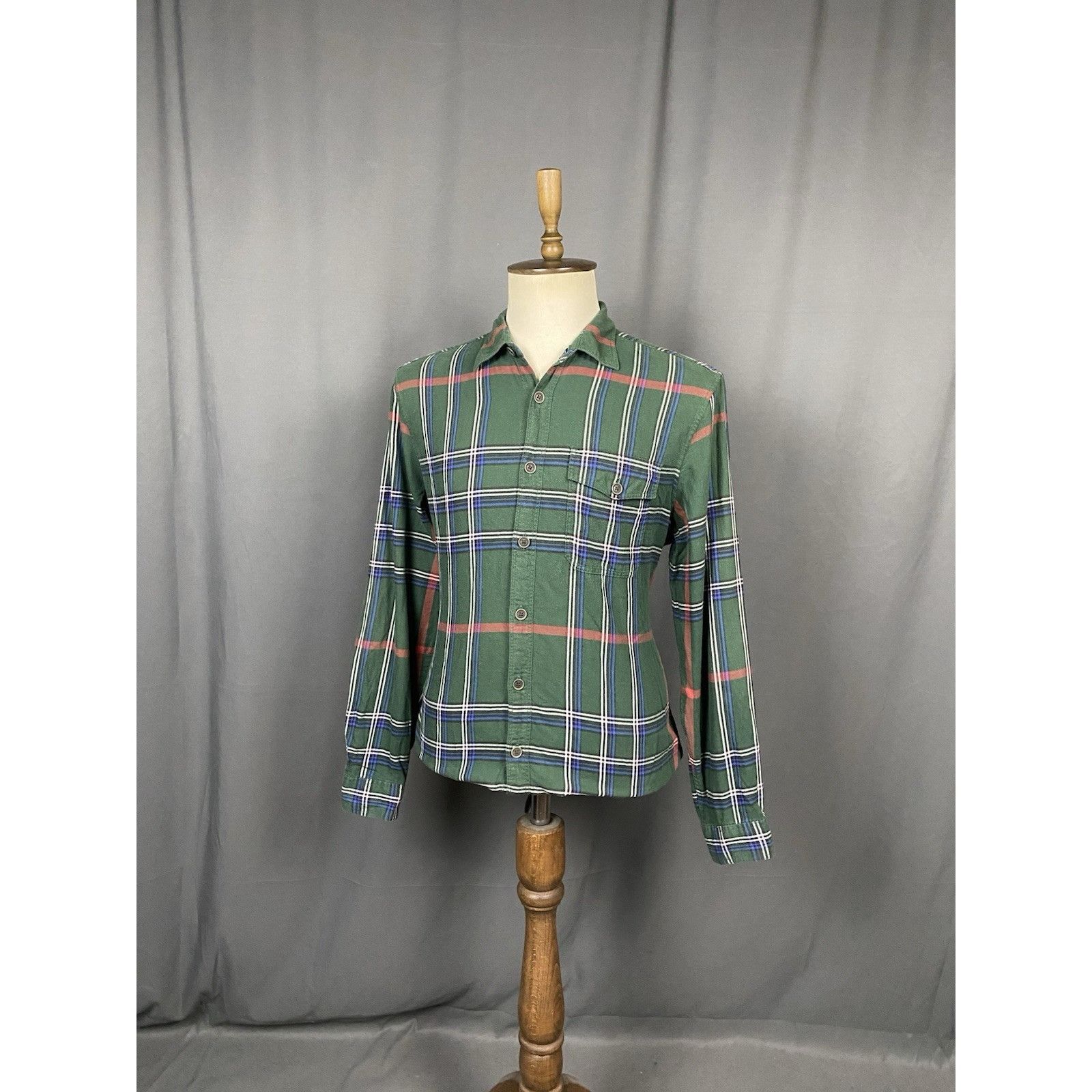 Burberry Burberry Brit Nova Check Men's Green Checked Longsleeve Flan Size US XL / EU 56 / 4 - 2 Thumbnail