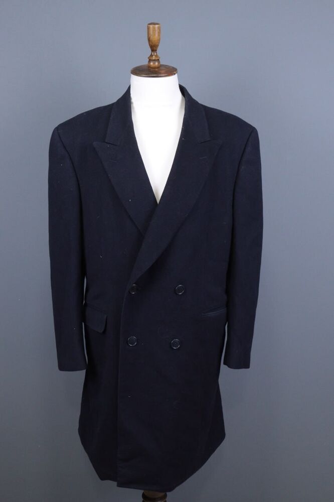 image of Avant Garde x Burberry Double Breast Coat in Blue, Men's (Size XL)