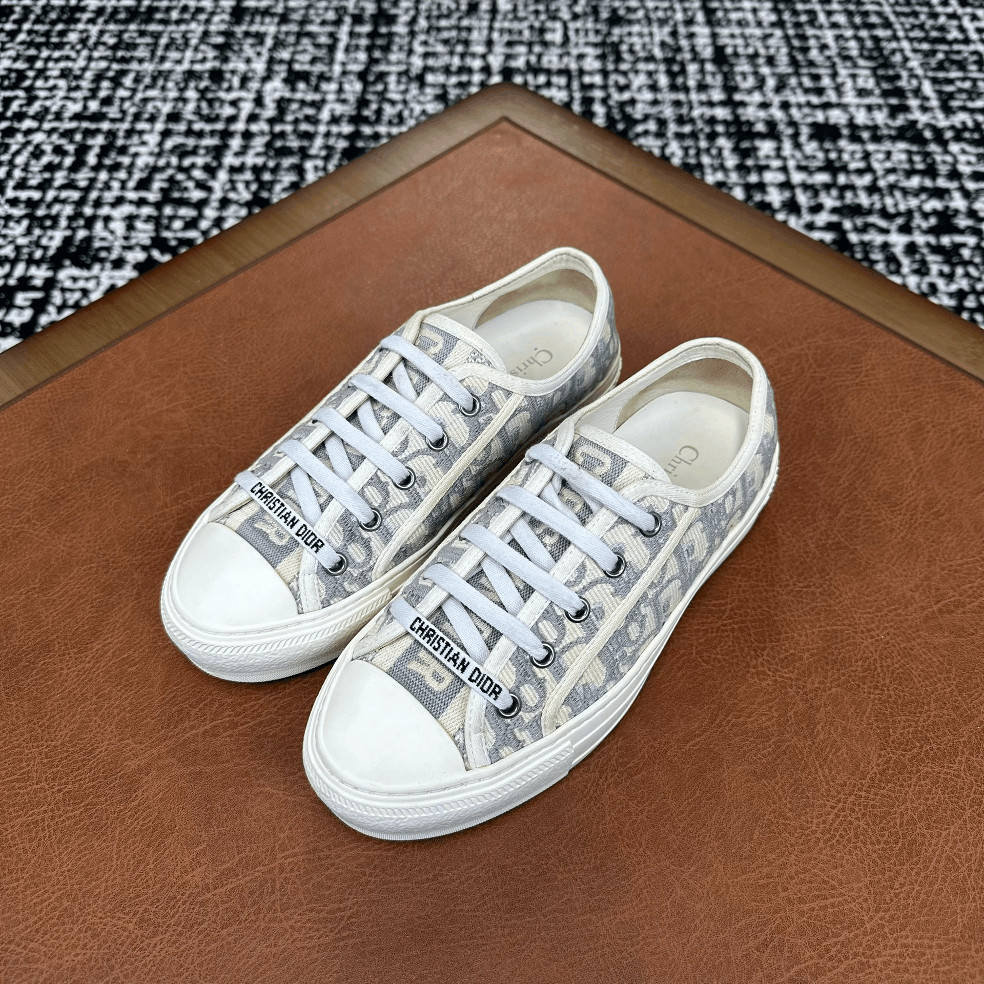 Dior Dior Cotton Gray Lowtop Sneakers it_36 Women Size US 6 / IT 36 - 1 Thumbnail