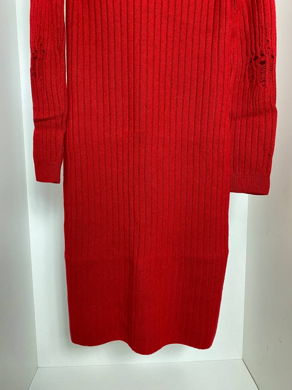 Maison Margiela Maison Margiela Distressed Wool Mid Dress Knit Red Size S / US 4 / IT 40 - 4 Thumbnail