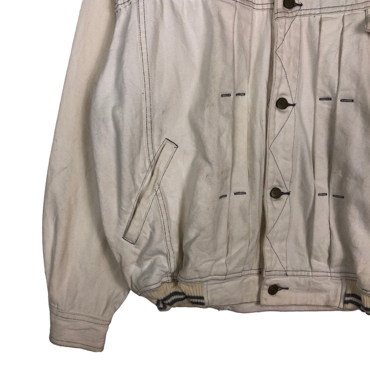 Japanese Brand 🔥Vintage Denim Bomber Jacket Big Logo Japan Issey Miyake Size US M / EU 48-50 / 2 - 4 Thumbnail
