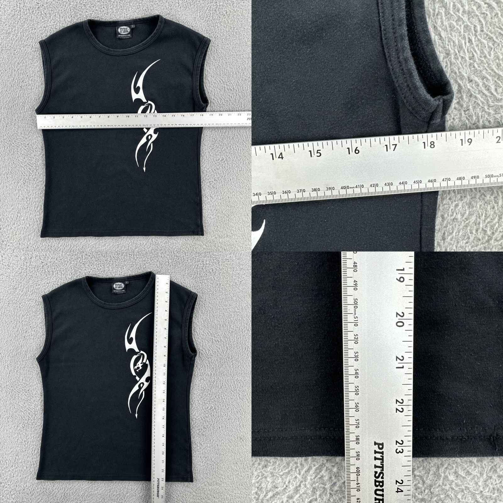 Vintage VINTAGE Spiral Direct Women’s Shirt Sleeveless Black L Crew Neck Tribal Art Y2K Tee Size L / US 10 / IT 46 - 8 Thumbnail