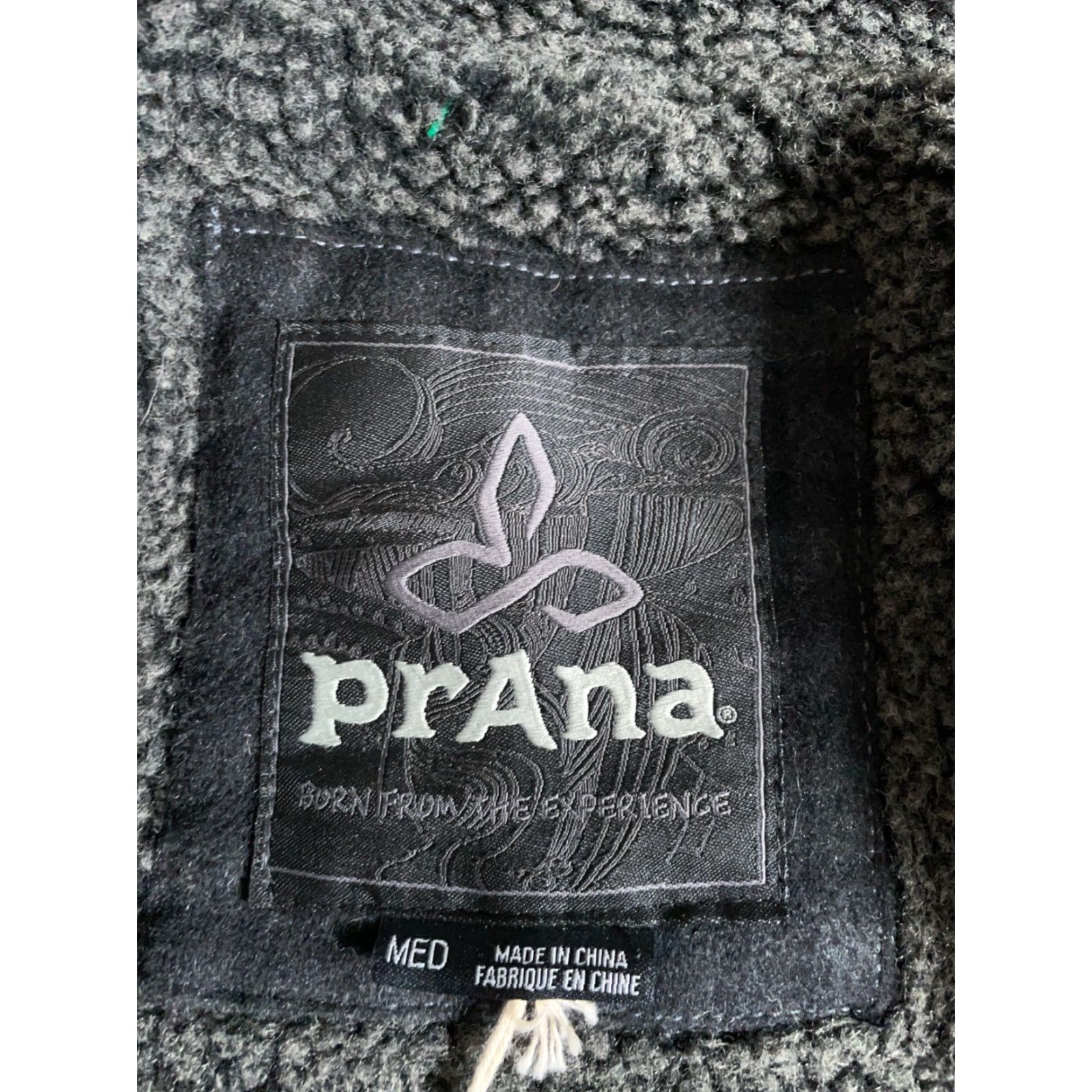 Prana prAna Jacket Men M Gray Cotton Red Plaid Wool Shell Sherpa Lined Zip Bomber Size US M / EU 48-50 / 2 - 3 Thumbnail