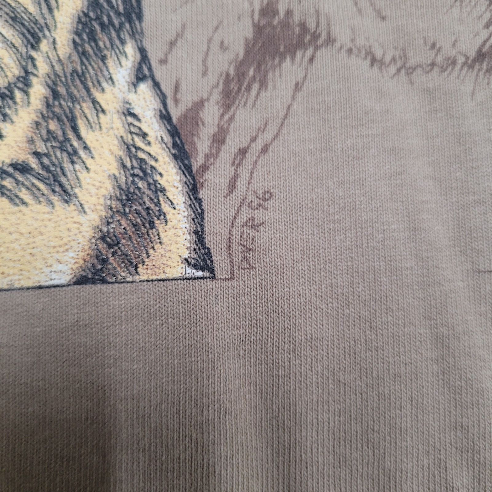 Vintage VTG 90s Wolf Nature Tee XL Boxy Fit Single Stitch USA Brown Size US XL / EU 56 / 4 - 4 Thumbnail
