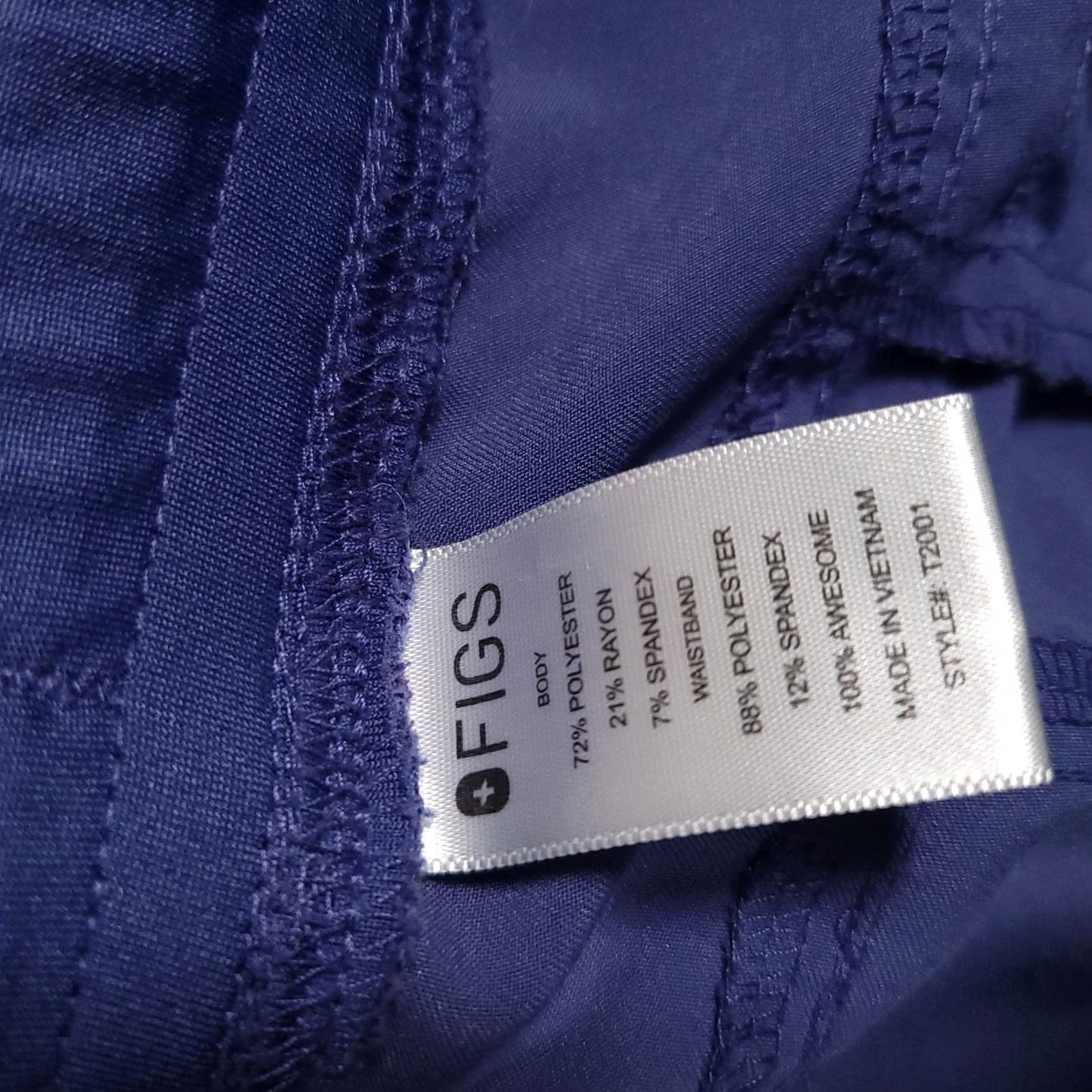 Vintage FIGS Technical Collection Pants Mens Large Blue Cargo Pocket Workwear Scrub Pants Straight Leg Size US 33 - 6 Thumbnail