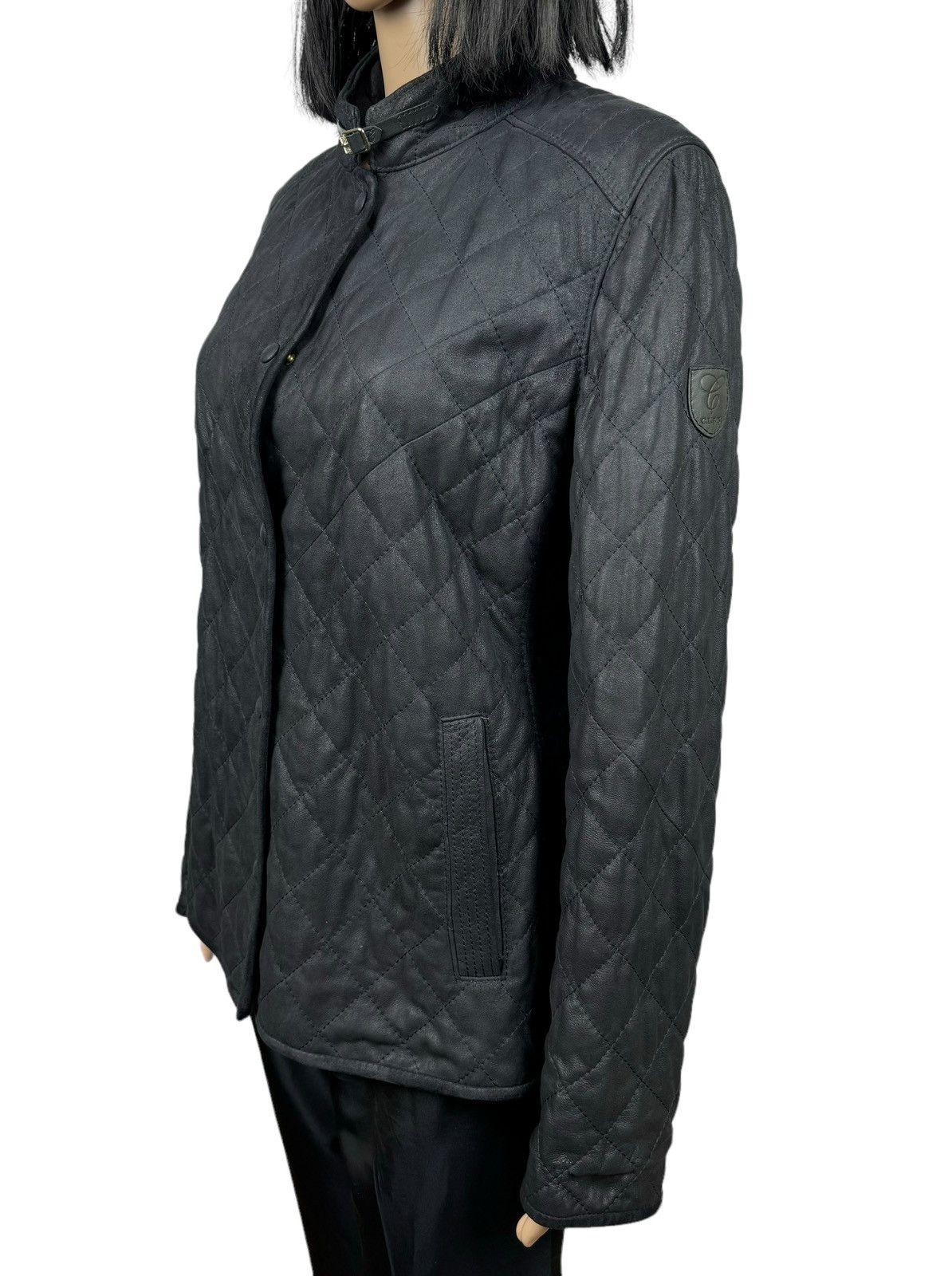 Designer Werner Christ Genuine Leather Quilted Jacket Women size 42 Size M / US 6-8 / IT 42-44 - 7 Thumbnail