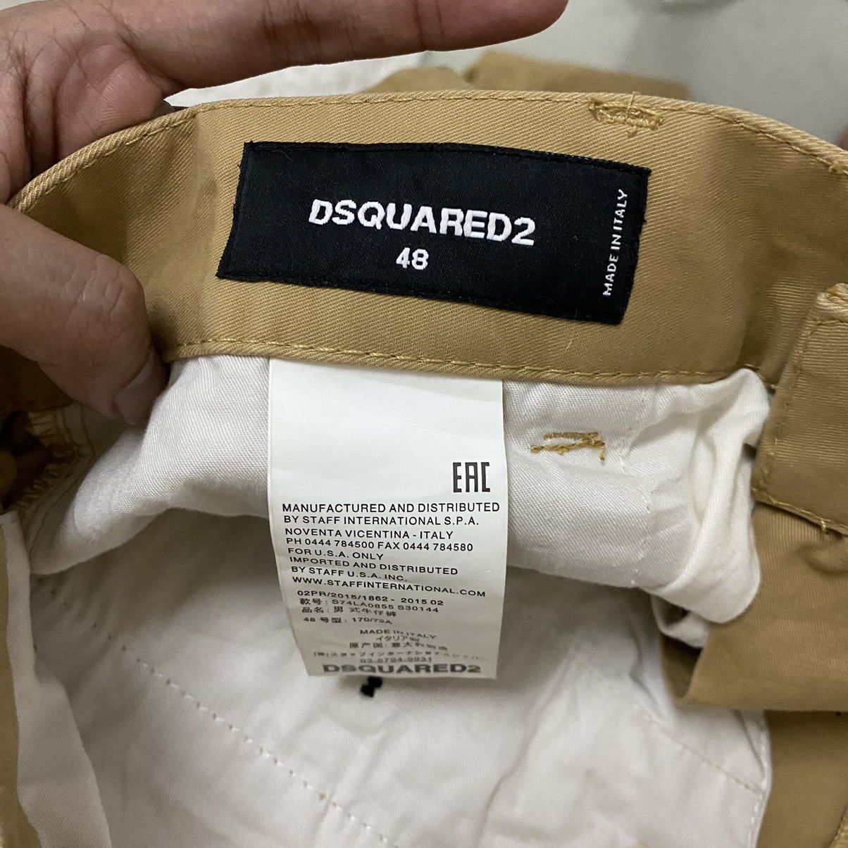 Dsquared2 × Vintage Vintage Dsquared Cargo Khaki Worker Casual Pants Size US 34 / EU 50 - 21 Thumbnail