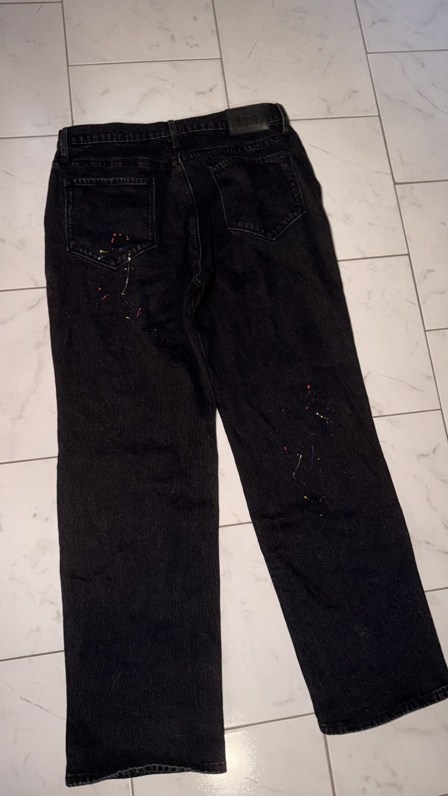 Rta Rta Ricardo Black Tri Paint Jeans Size US 36 / EU 52 - 2 Thumbnail