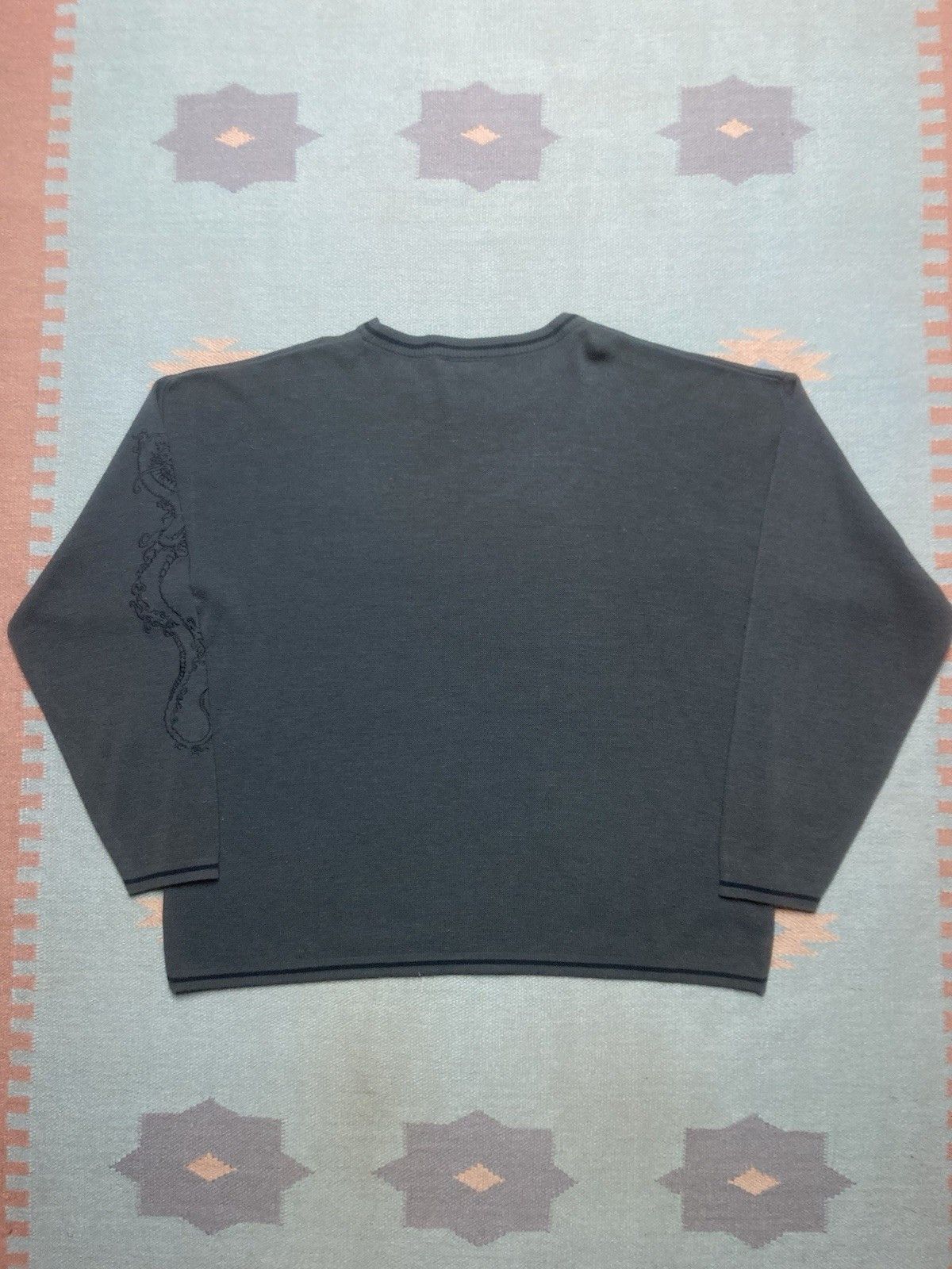 Vintage Vintage y2k knit sweater sideout dragon tribal JNCO skate XL Size US XL / EU 56 / 4 - 5 Thumbnail