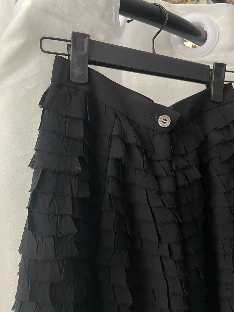 Comme des Garcons Comme des Garcons size s Medieval black chiffon ruffle ski Size 24" / US 00 / IT 34 - 2 Thumbnail