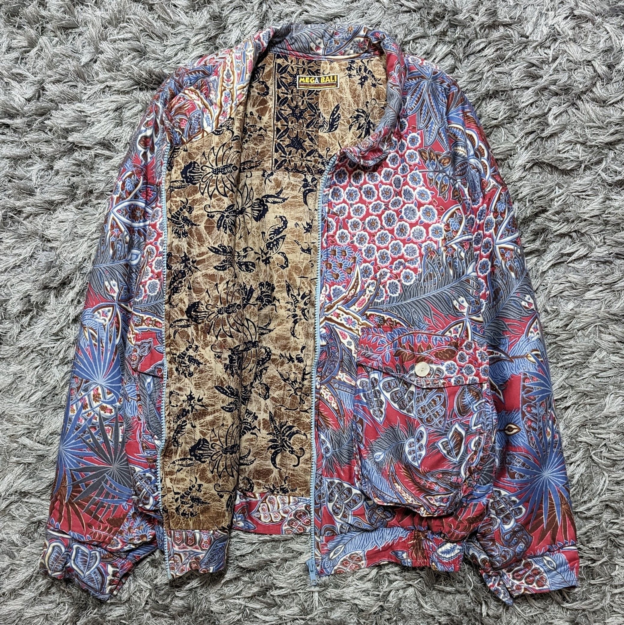 Batik Bay Vintage Mega Bali Hand Made Bali Floral Jacket Batik Bomber Size US M / EU 48-50 / 2 - 1 Thumbnail