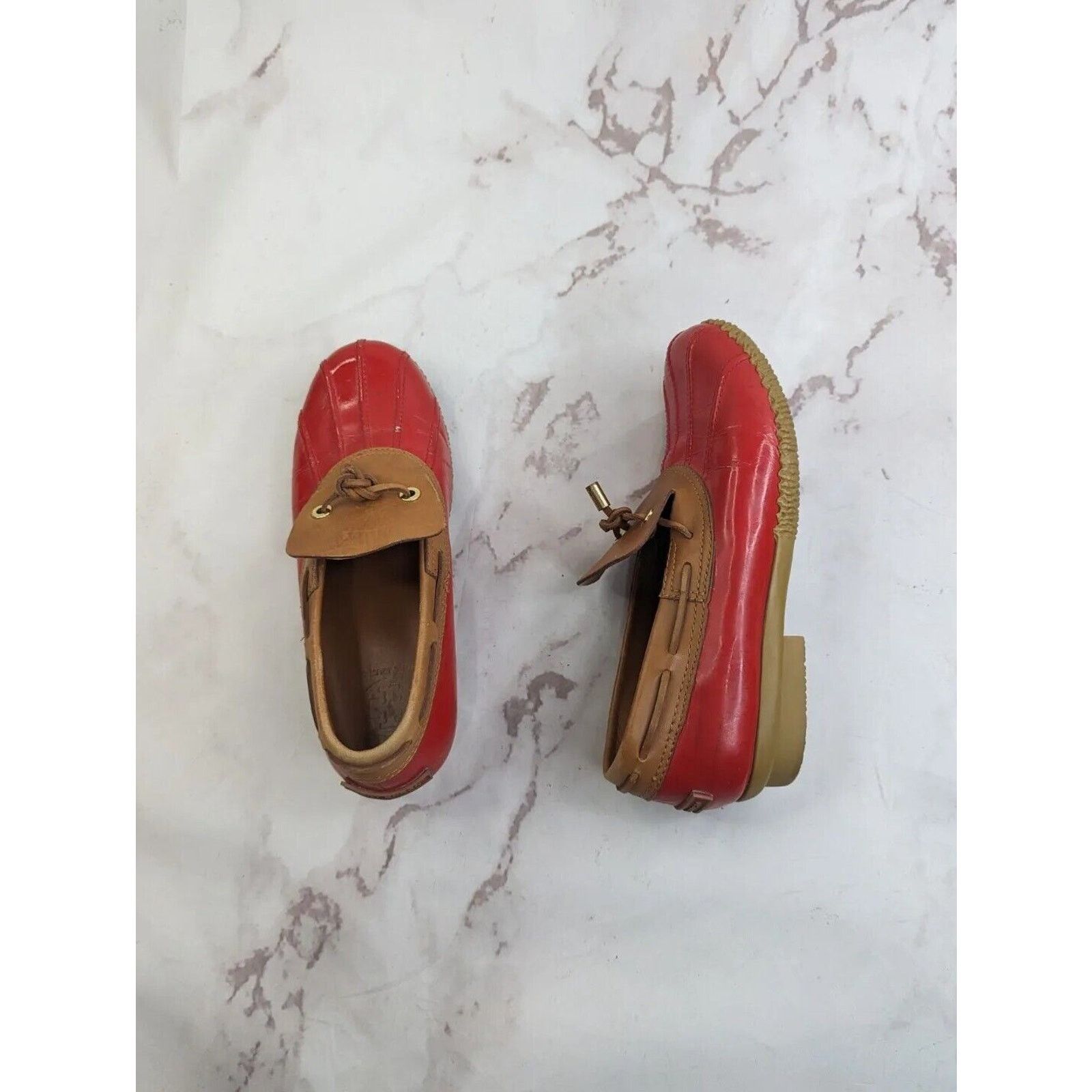 Tory Burch Tory Burch Loafer Women 9 Wellie Slip Shoe Leather Rain Boat Size US 9 / IT 39 - 1 Thumbnail
