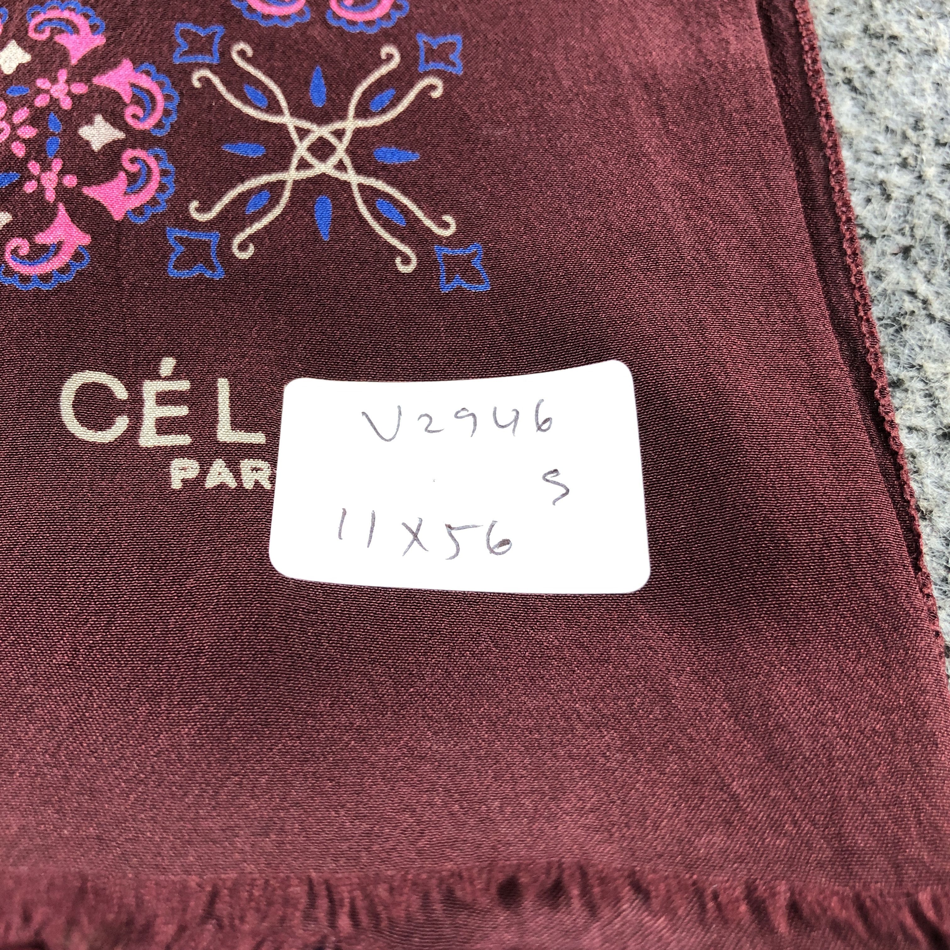 Celine Celine Floral Silk Stole Scarf Muffler Neckwear V2946 Size ONE SIZE - 11 Thumbnail
