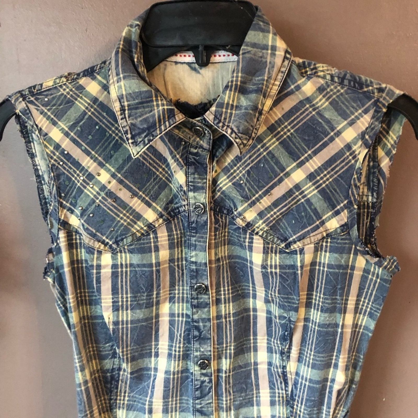 Guess Guess plaid top shirt w/ belt Size XS / US 0-2 / IT 36-38 - 4 Thumbnail