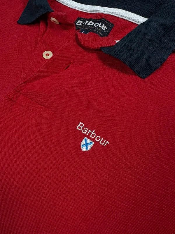 Barbour Barbour red polo shirt with L logo Size US L / EU 52-54 / 3 - 5 Thumbnail