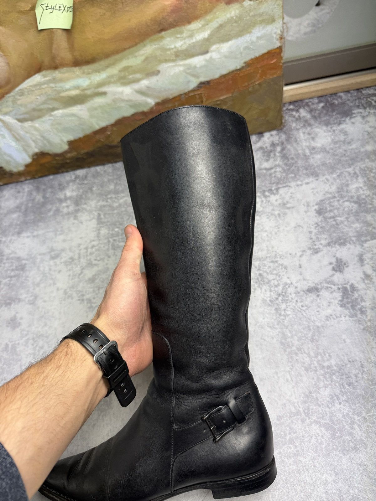 Gucci Gucci By Tom Ford Rare Vintage Moto Racing Y2K Leather Boots Size US 6.5 / IT 36.5 - 10 Thumbnail