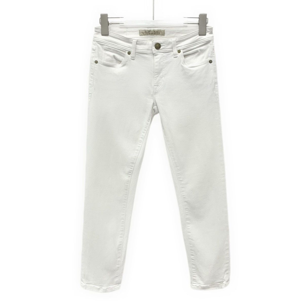 Burberry Burberry White Cotton Casual Denim Pants K26WX Size 25" / US 0 / IT 36 - 1 Thumbnail
